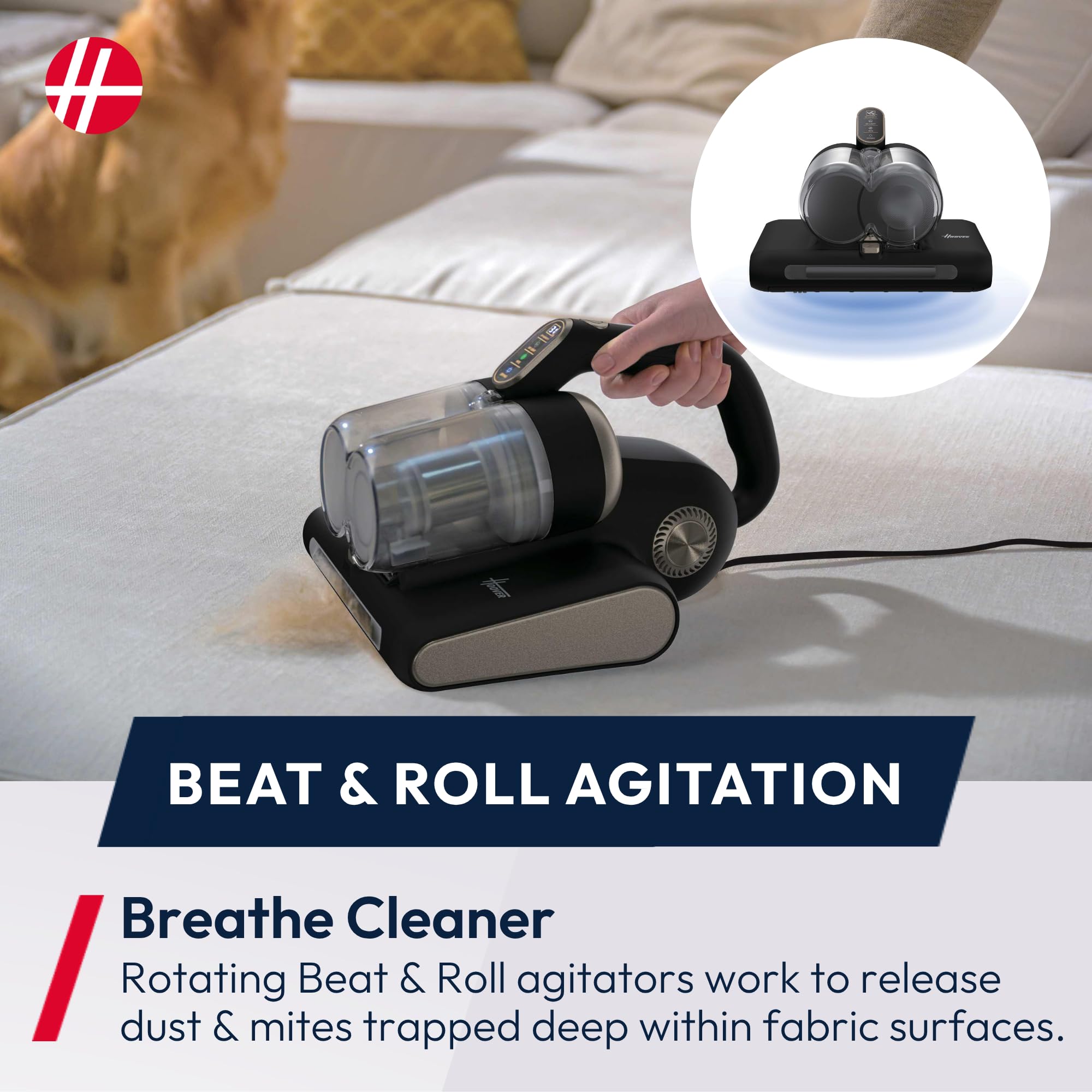 Hoover HMC520UV Mattress Vacuum Cleaner - 4-in-1 with UV Light & Drying | 3.23kg 4