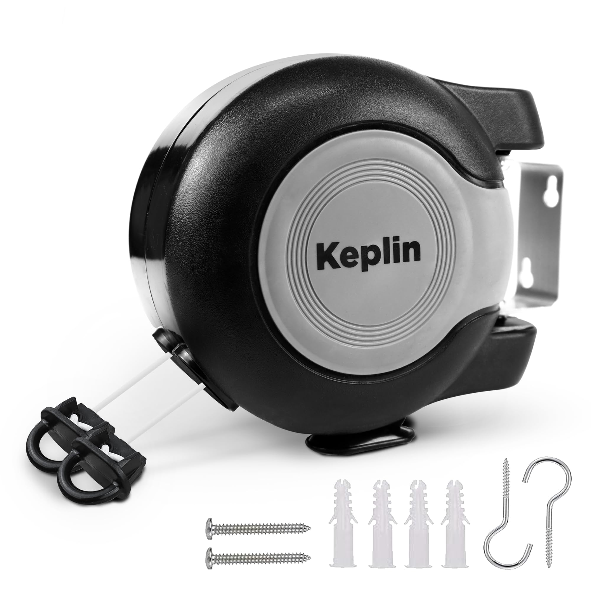 KEPLIN Retractable Washing Line - 30M Heavy-Duty Dual Clothesline | 15kg Capacity | Plastic 1
