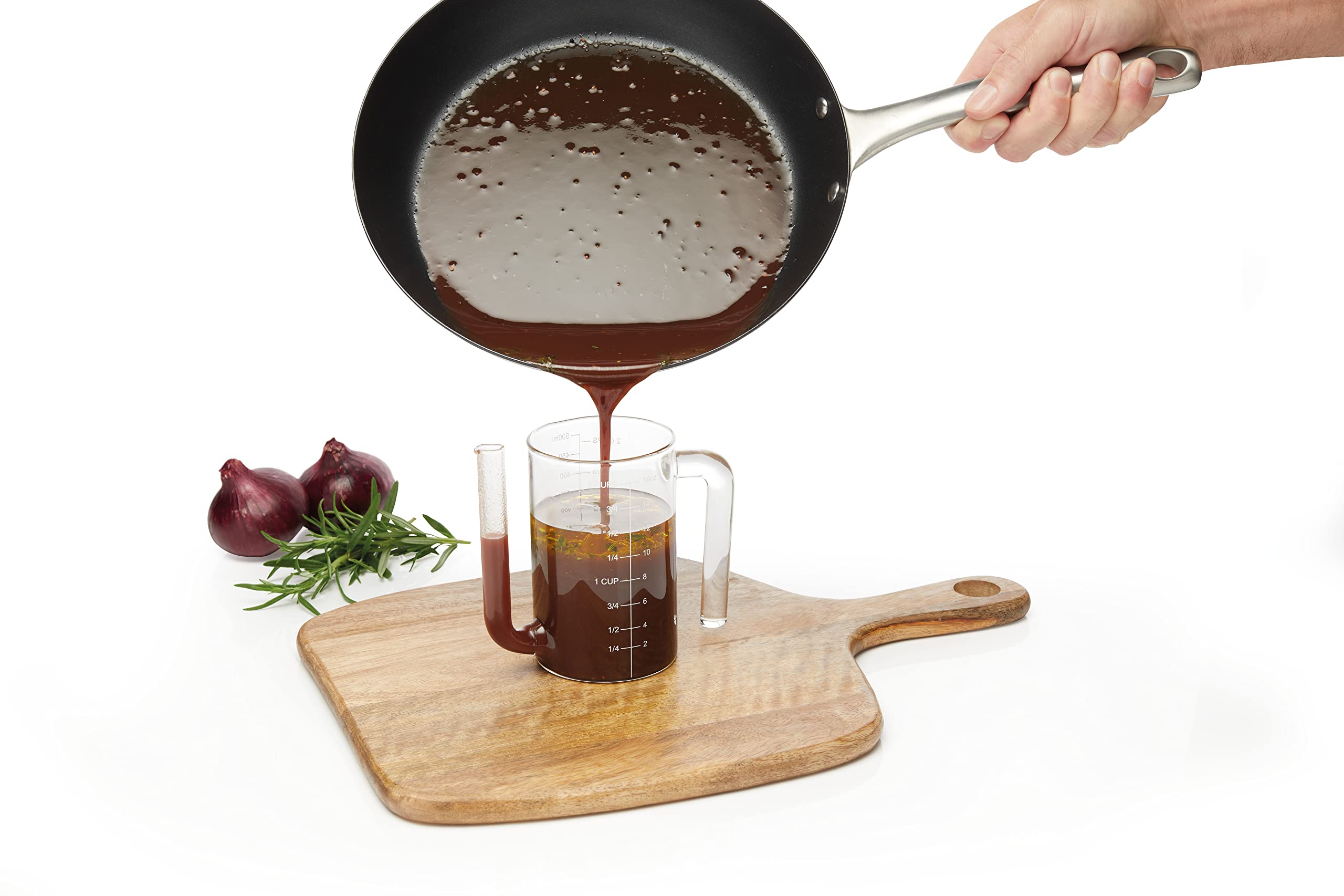MasterClass Glass Gravy/Fat Separator Jug - 450ml Capacity | Microwave & Dishwasher Safe 4