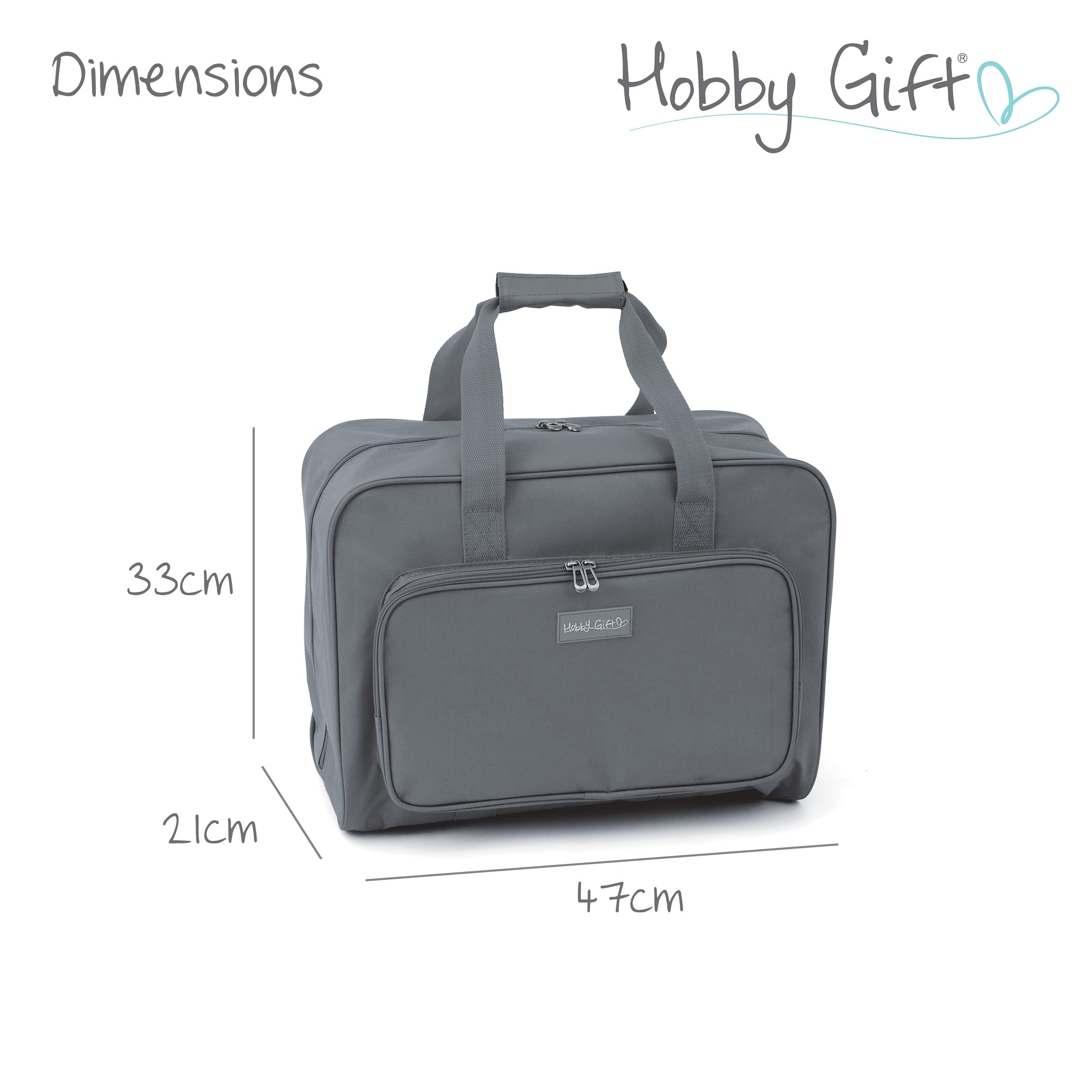Hobby Gift Medium Sewing Machine Bag - Grey, 47 x 21 x 33 cm | Water Resistant Polyester 5