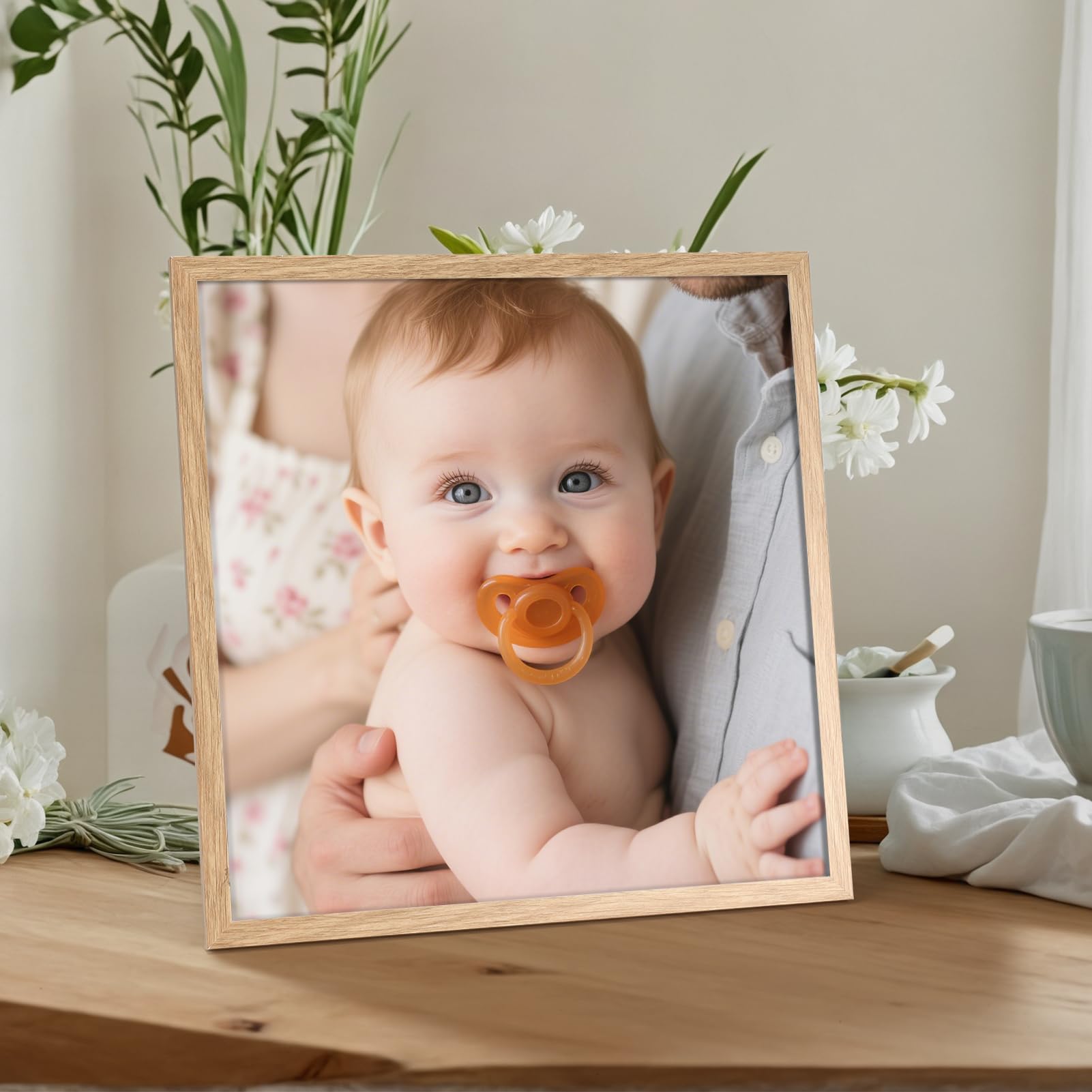 Ditwis 30x30 cm Wood Colour Picture Frame - Square 12x12 inch for Wall or Table Display 3