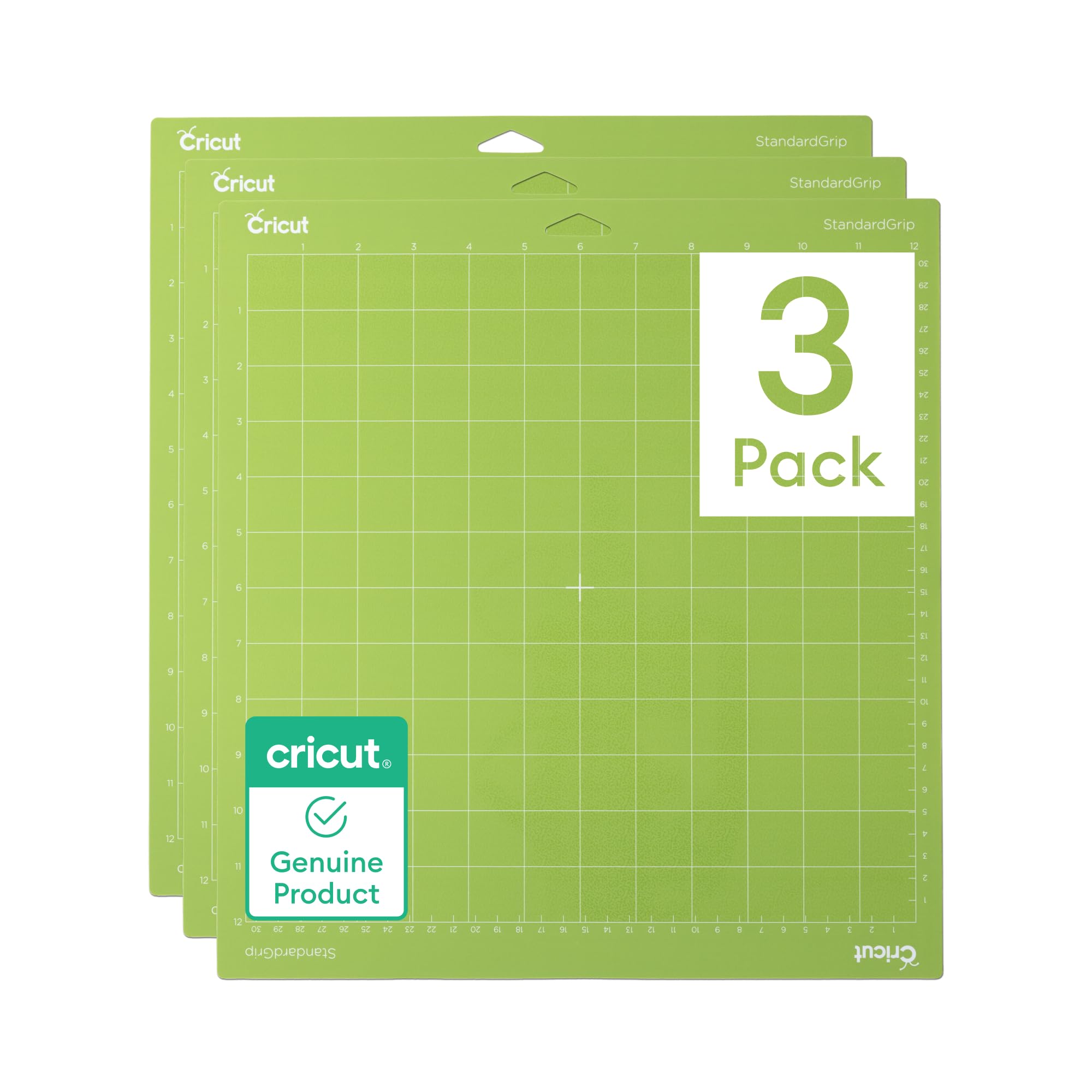 Cricut Standardgrip Cutting Mat 12" x 12" - 3 Pack | Strong Adhesion | Reusable 1