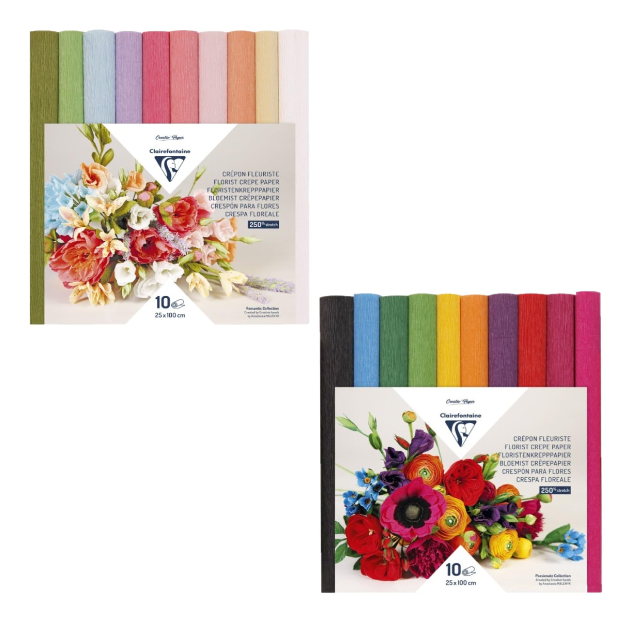 Clairefontaine Crepe Paper Rolls - 10 Pastel Shades | 25x100cm | High Elasticity 7