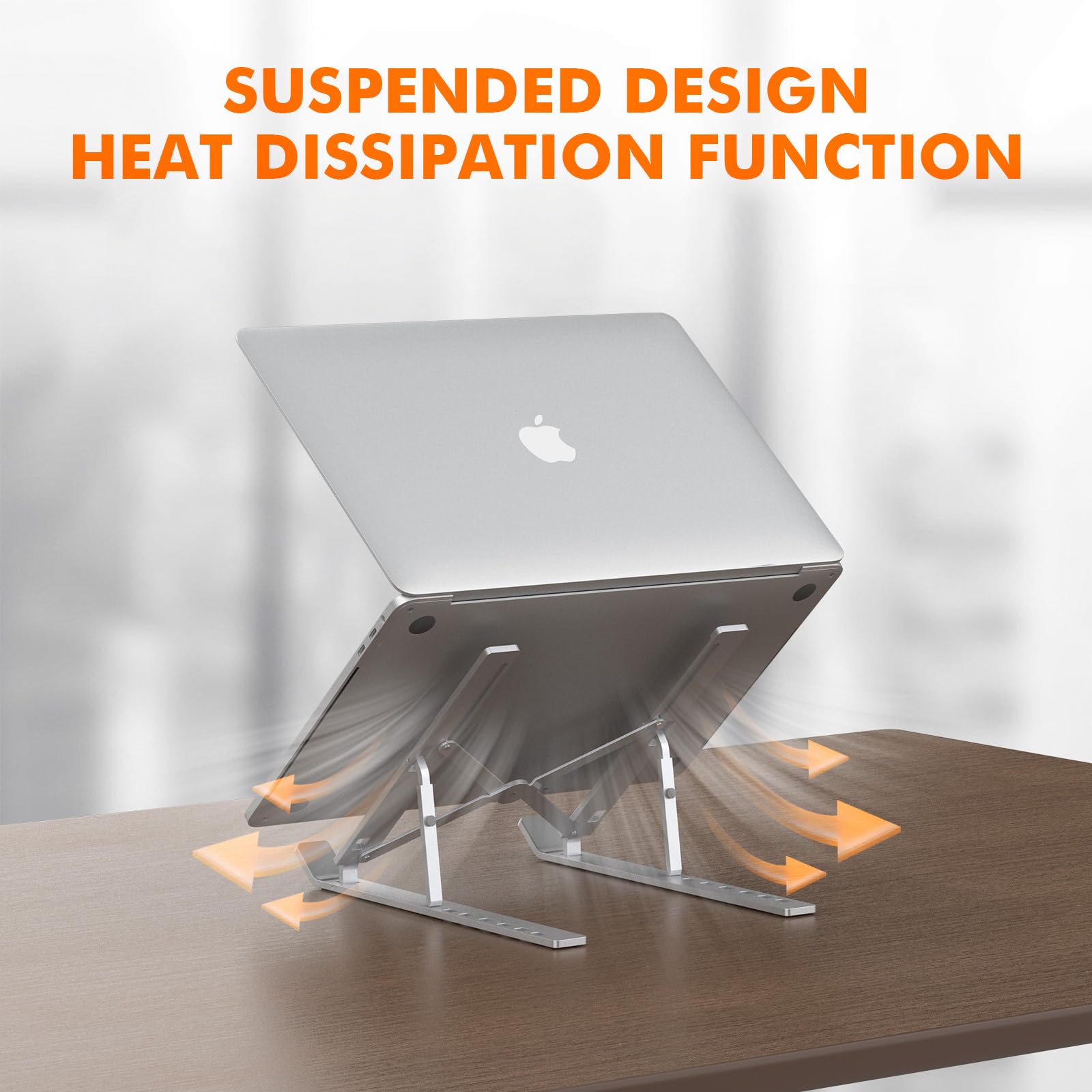 GRIFEMA GB1054 Laptop Stand for Desk - Adjustable 6-Level Aluminium Riser | Foldable & Portable 6
