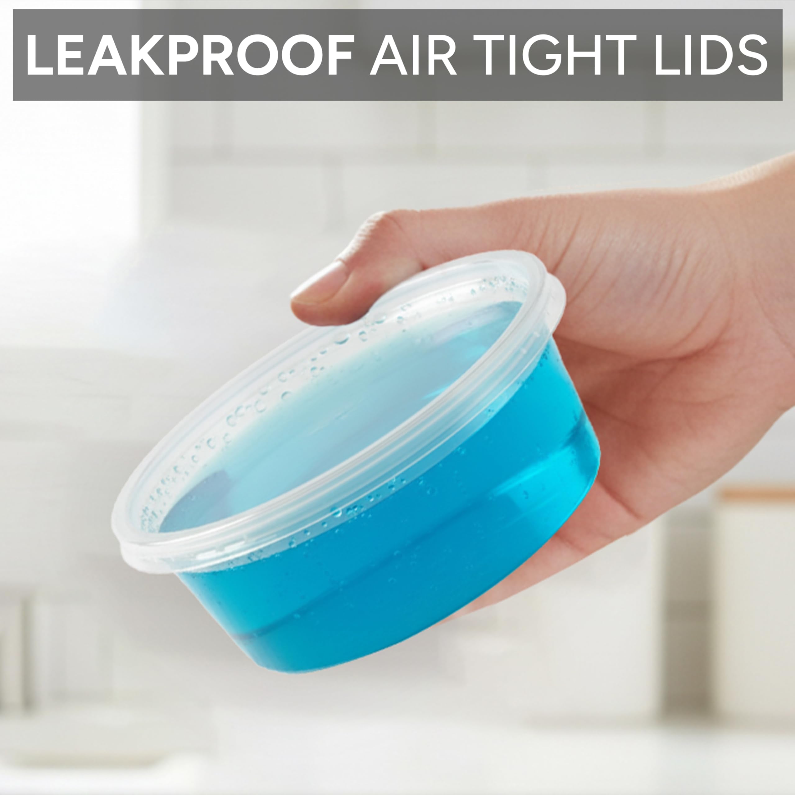AVLASH 25 Pack Round Plastic Food Containers with Lids | 250ml/8oz | Reusable, Leakproof, BPA Free 4