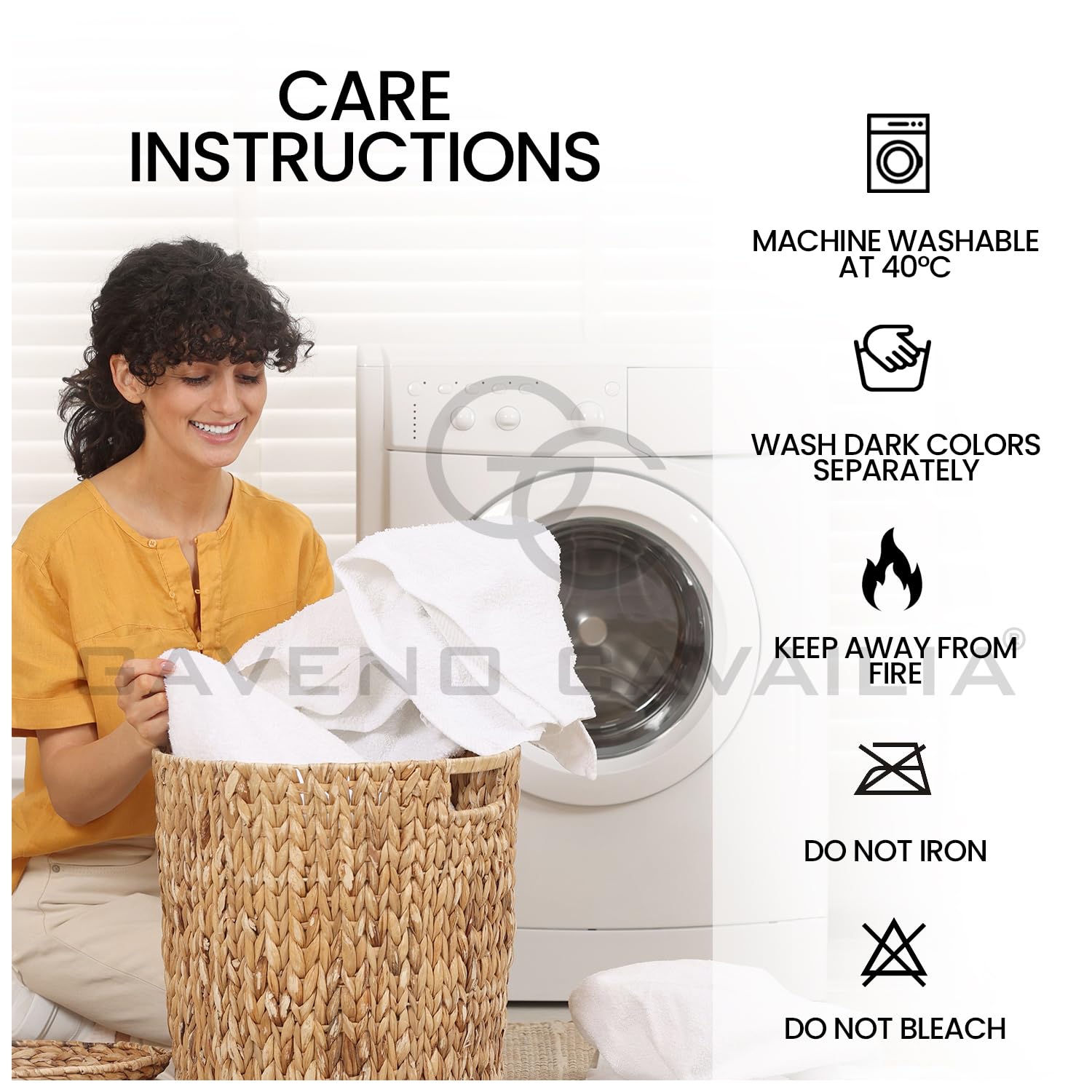 GC GAVENO CAVAILIA 8 Piece White Towel Set | 450 GSM | 100% Cotton | Quick Dry 6