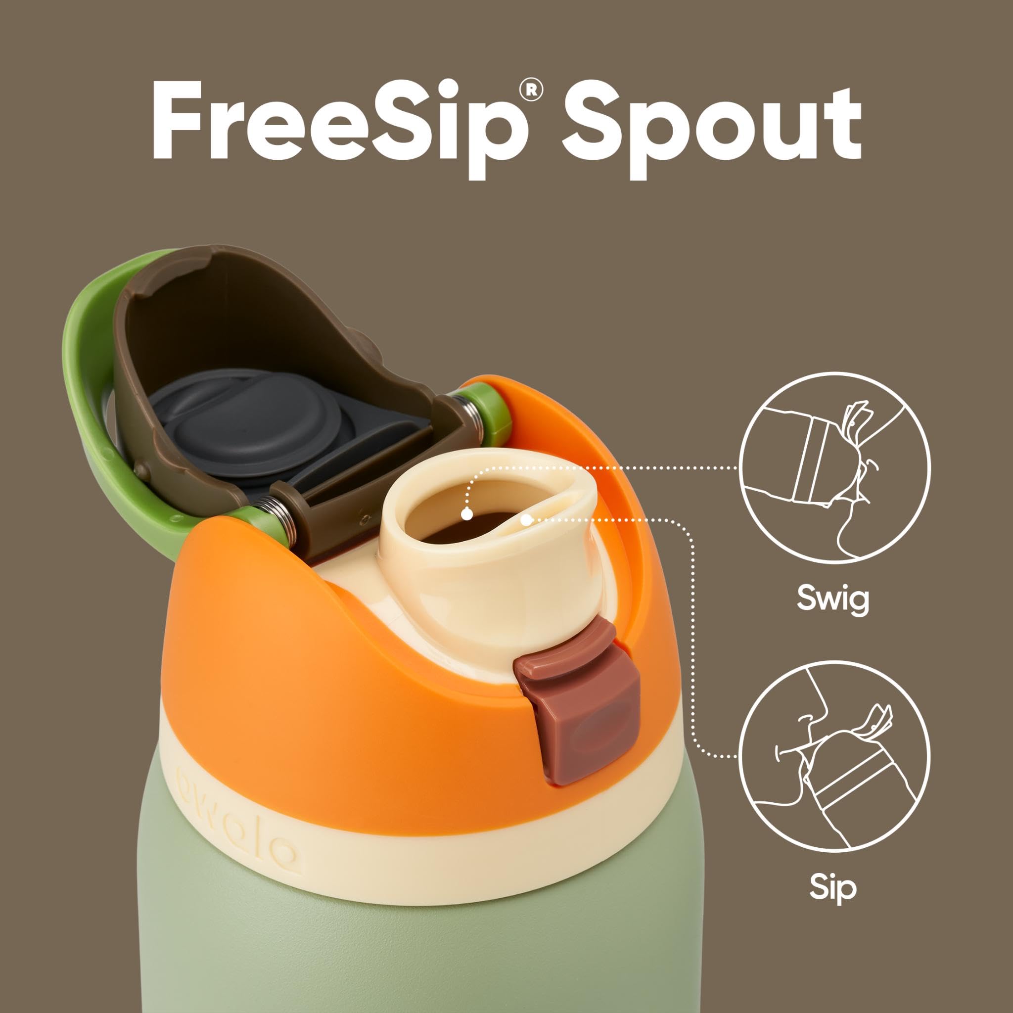 Owala FreeSip Insulated Stainless Steel Drink Flask | 945ml | Camo Cool