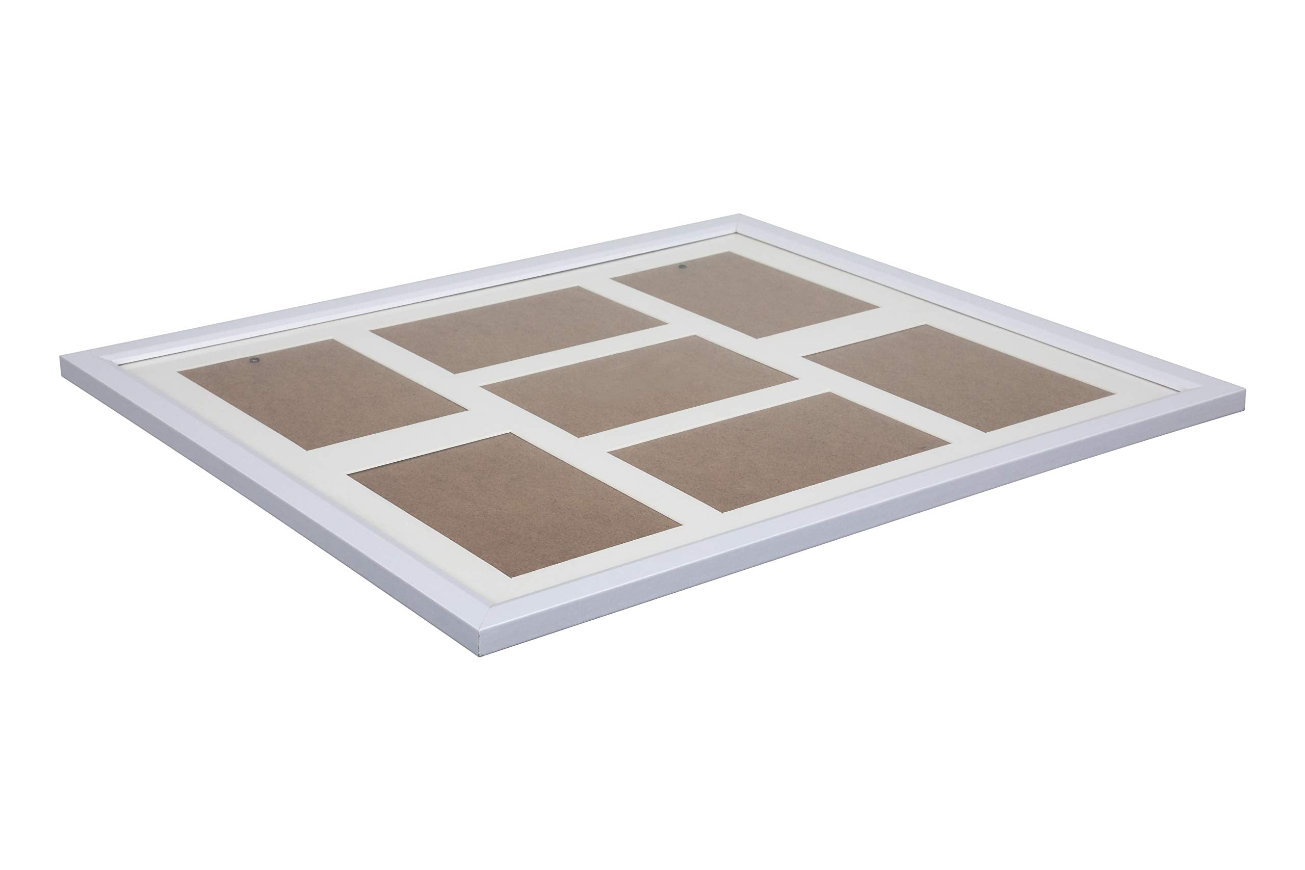 ARPAN MDF Multi Aperture Collage Frame for 7 Photos: 4 x 6"x4" and 3 x 4"x6" | White 7
