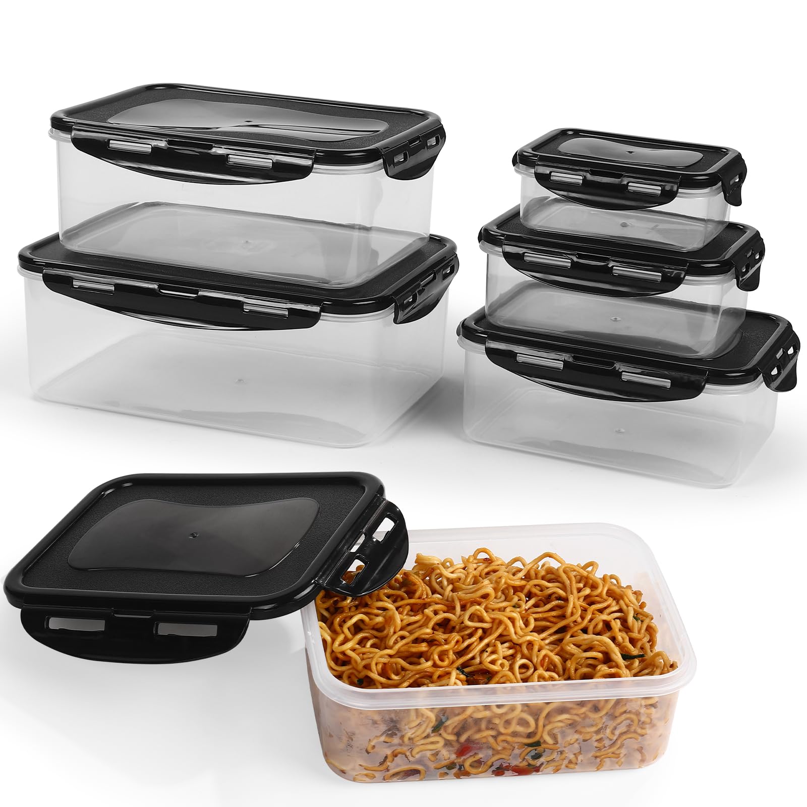 Rainberg Food Storage Container Set - 20 Pieces (10 Containers & 10 Lids) | Airtight & Leakproof 2