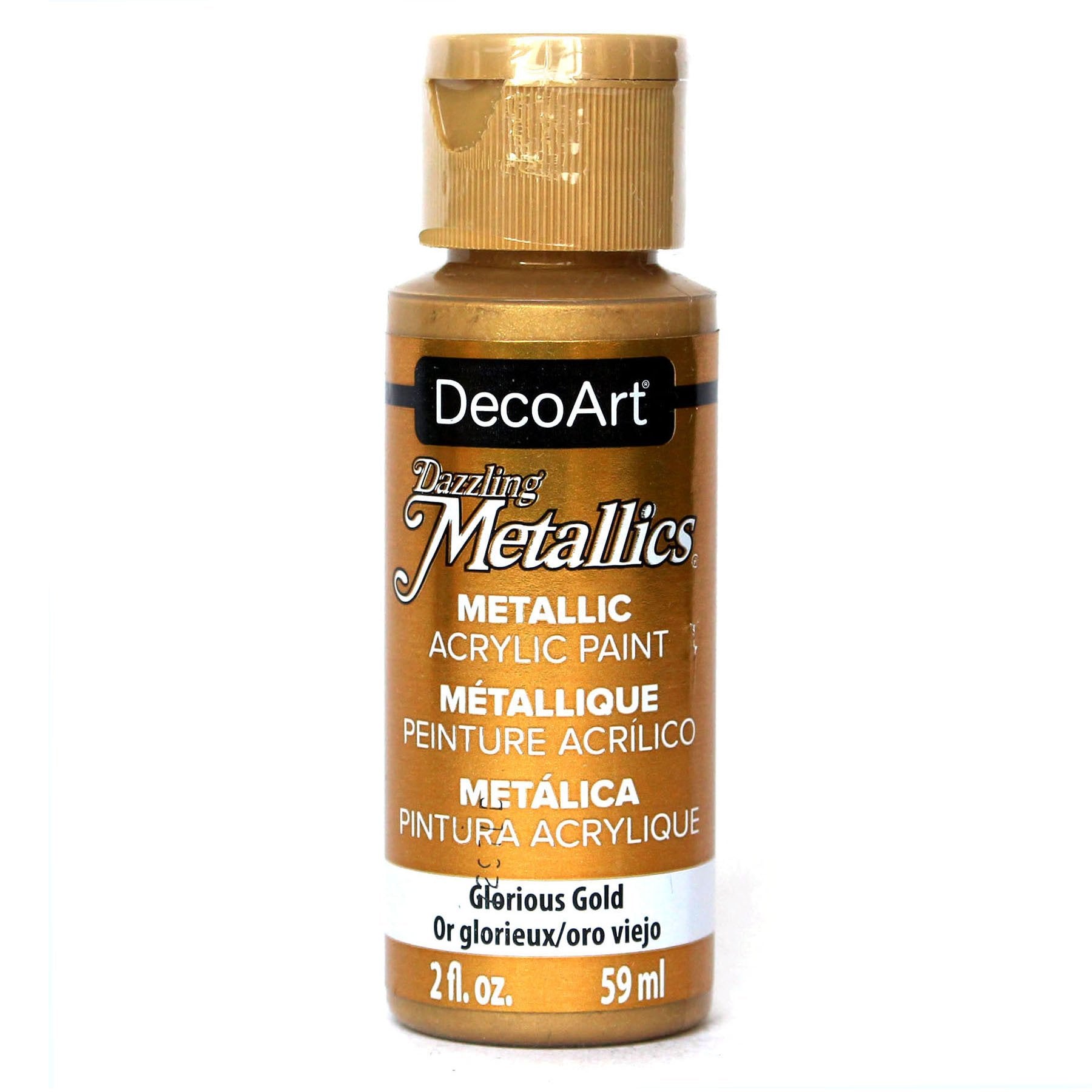 DecoArt Americana Acrylic Metallic Paint - Glorious Gold | All-Purpose | 59 ml 1