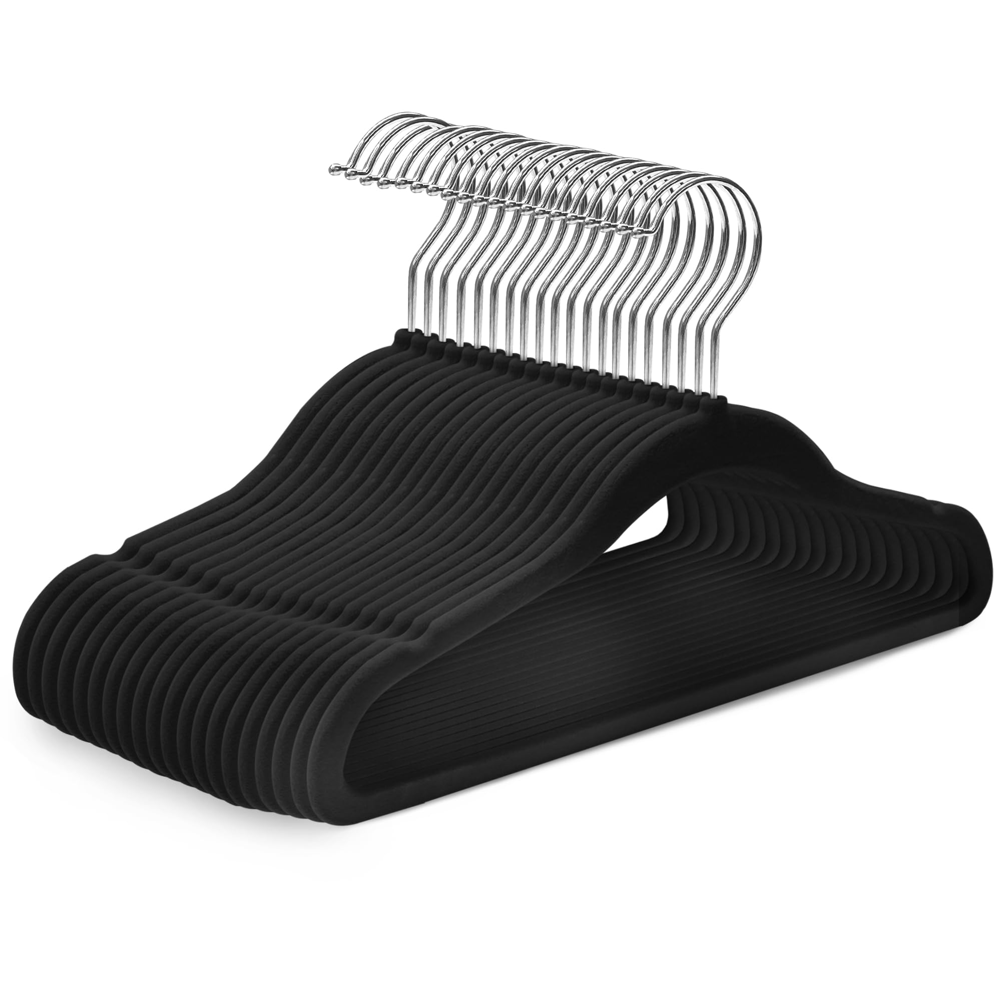 kidoola 20 Count Velvet Baby Hangers - Anti-Slip & Space-Saving for Newborn to 24 Months