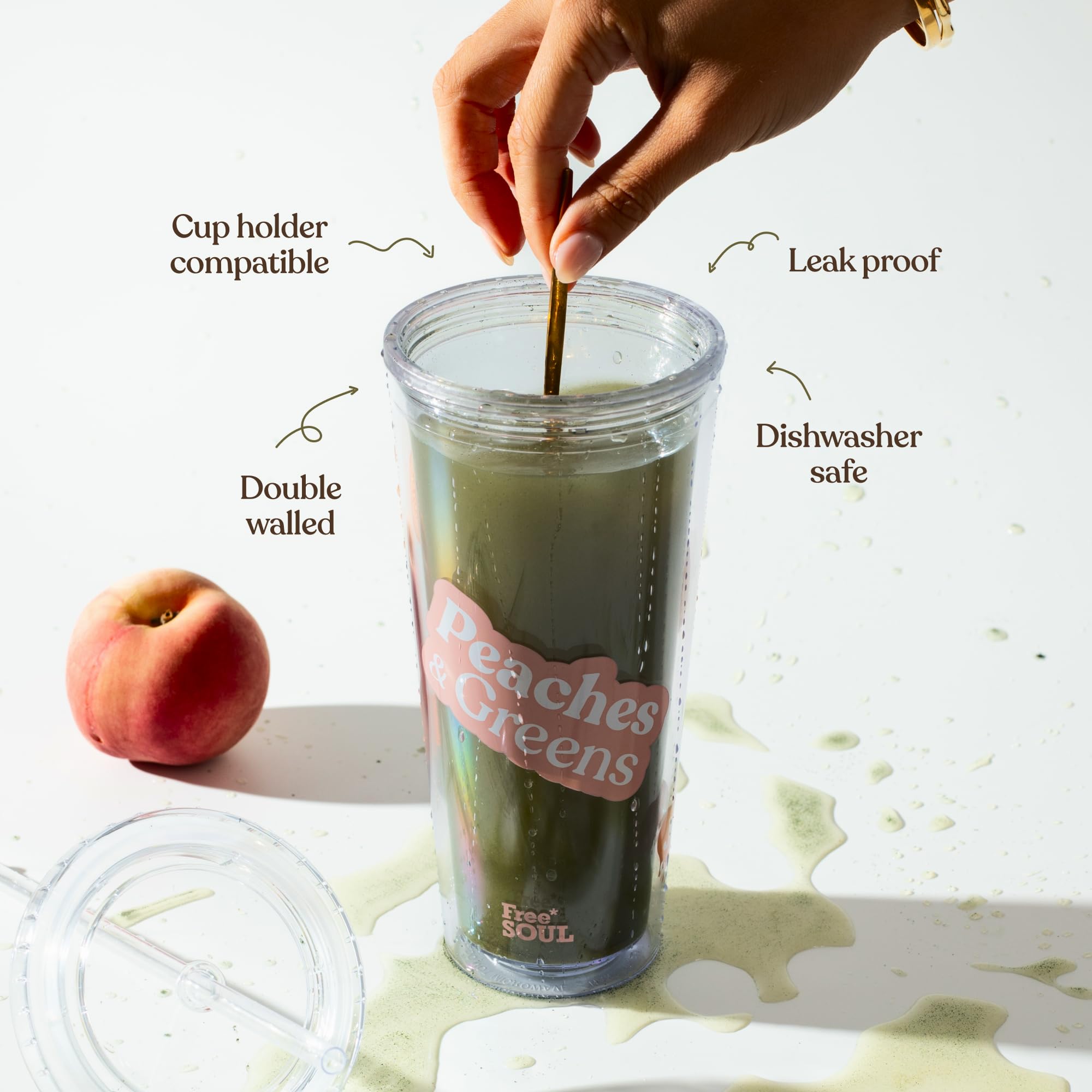 Free Soul Portable Tumbler - 750ml Capacity | Leak Proof | Includes Straw 6