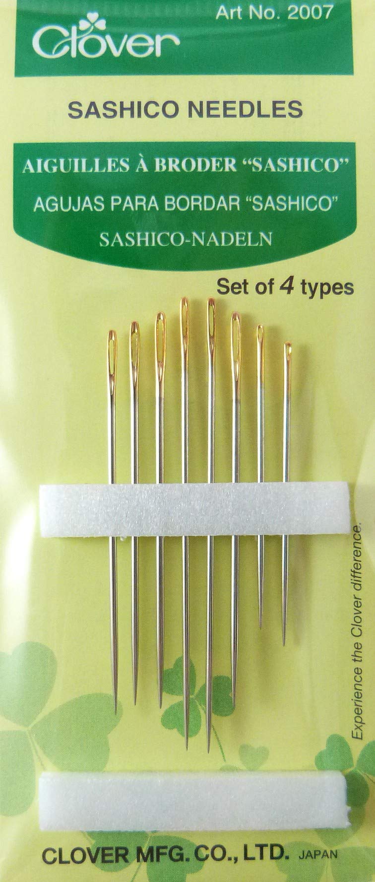 Clover Sashico Hand Sewing Needles - Metal, Gold Eye Plating | Size 1 4