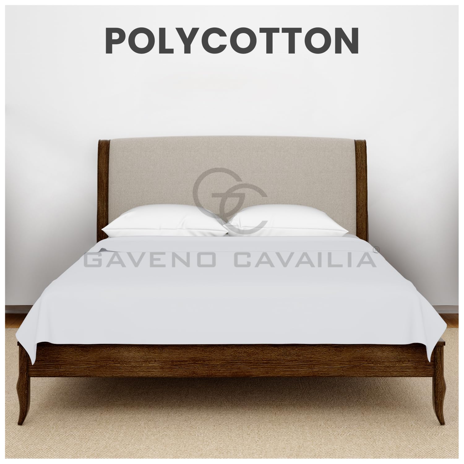 GC GAVENO CAVAILIA Diamond Flat Sheet - Super Soft Plain Dyed | Super King | White 3
