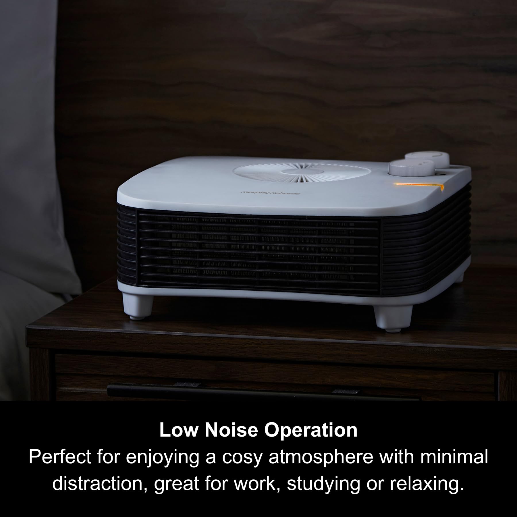 Morphy Richards HeatFlux 2000W Flat Fan Heater | Adjustable Thermostat | Portable | White 7