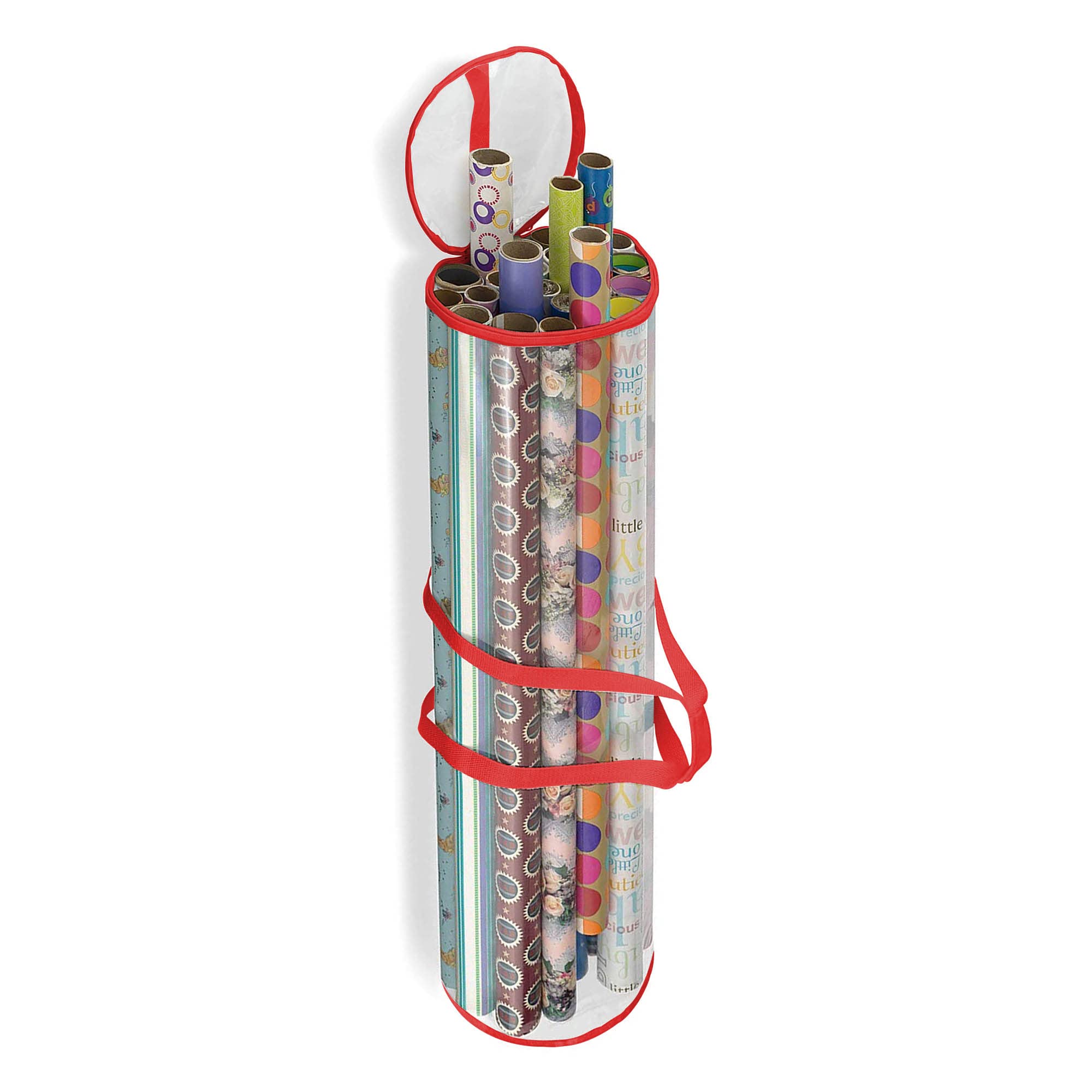 RAM ONLINE Gift Wrap Storage Bag - Clear PVC Organizer for Rolls up to 25 | Size 79cm(L) x 22cm(D) 2