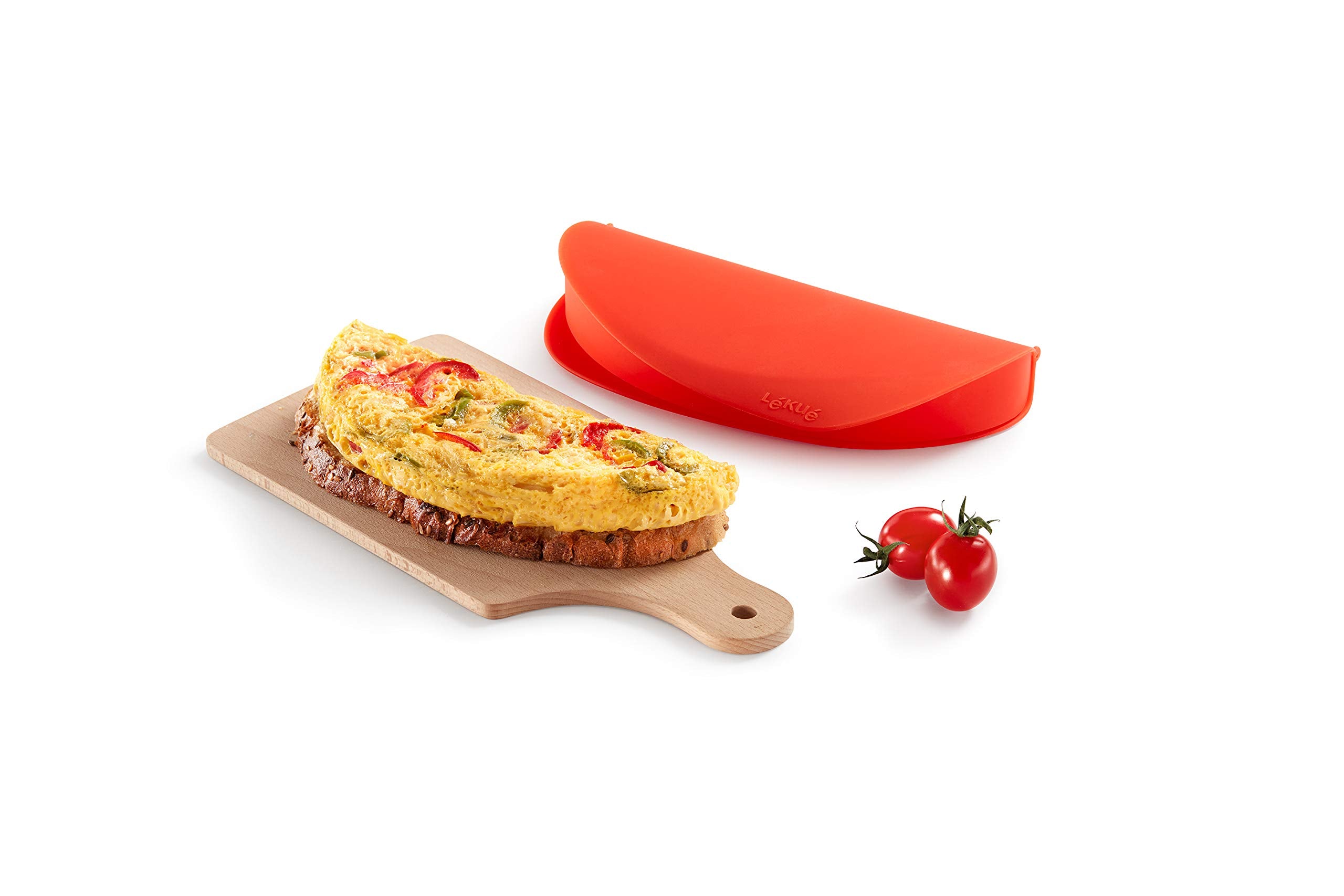 Lékué Microwave Omelette Maker - Fast Fluffy Omelettes | Pack of 2 | Platinum Silicone 1