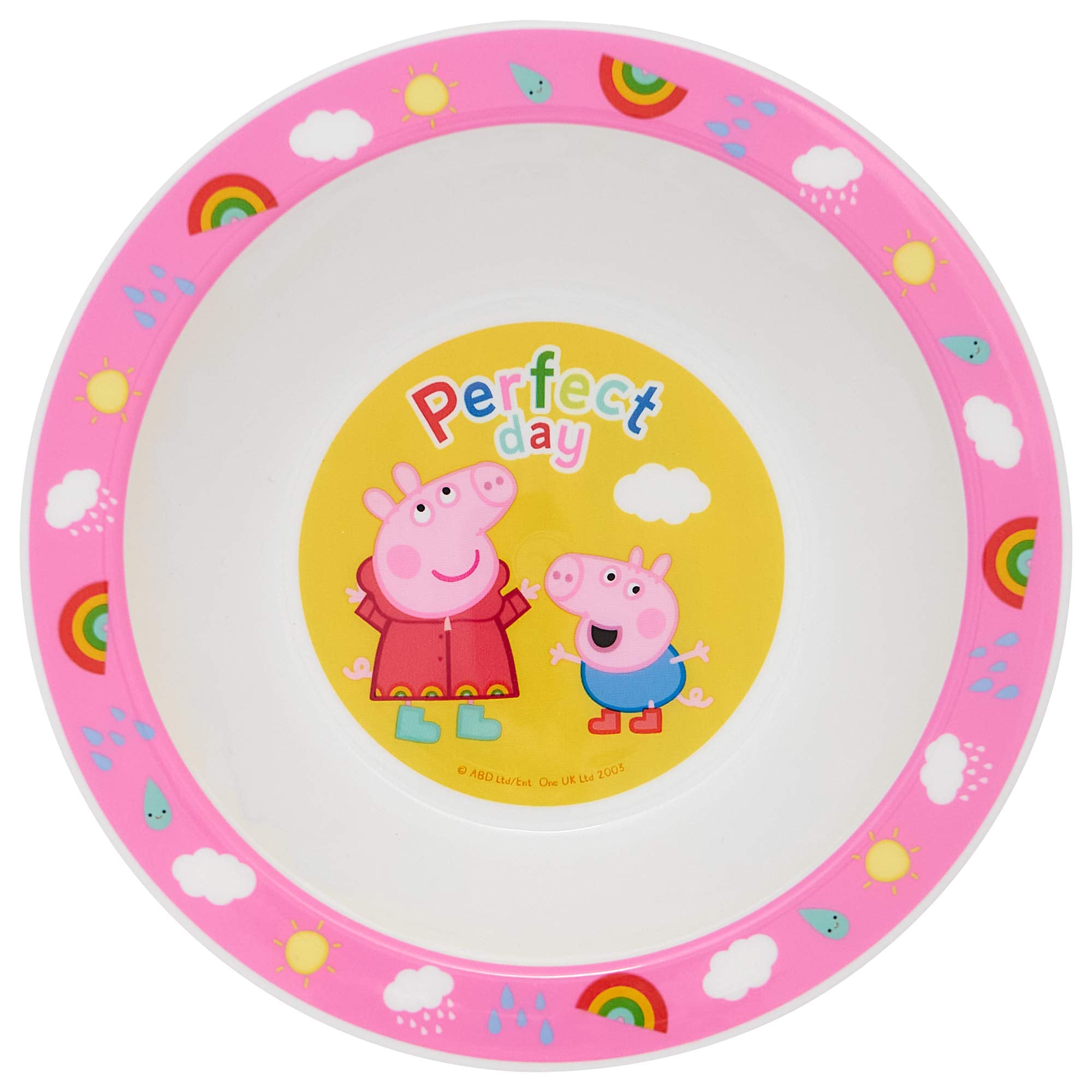 Peppa Pig Perfect Day 3 Piece Children's Dinnerware Set | PP Plastic | Microwave & Dishwasher Safe 5