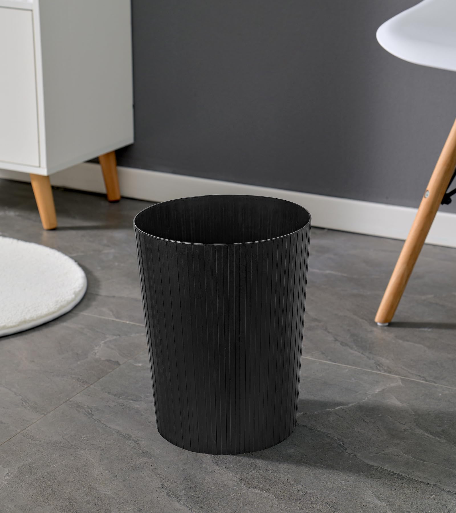 Cetomo 7.2L Plastic Waste Paper Bins - Set of 3 | Frosted Finish | Compact for Bedroom 6