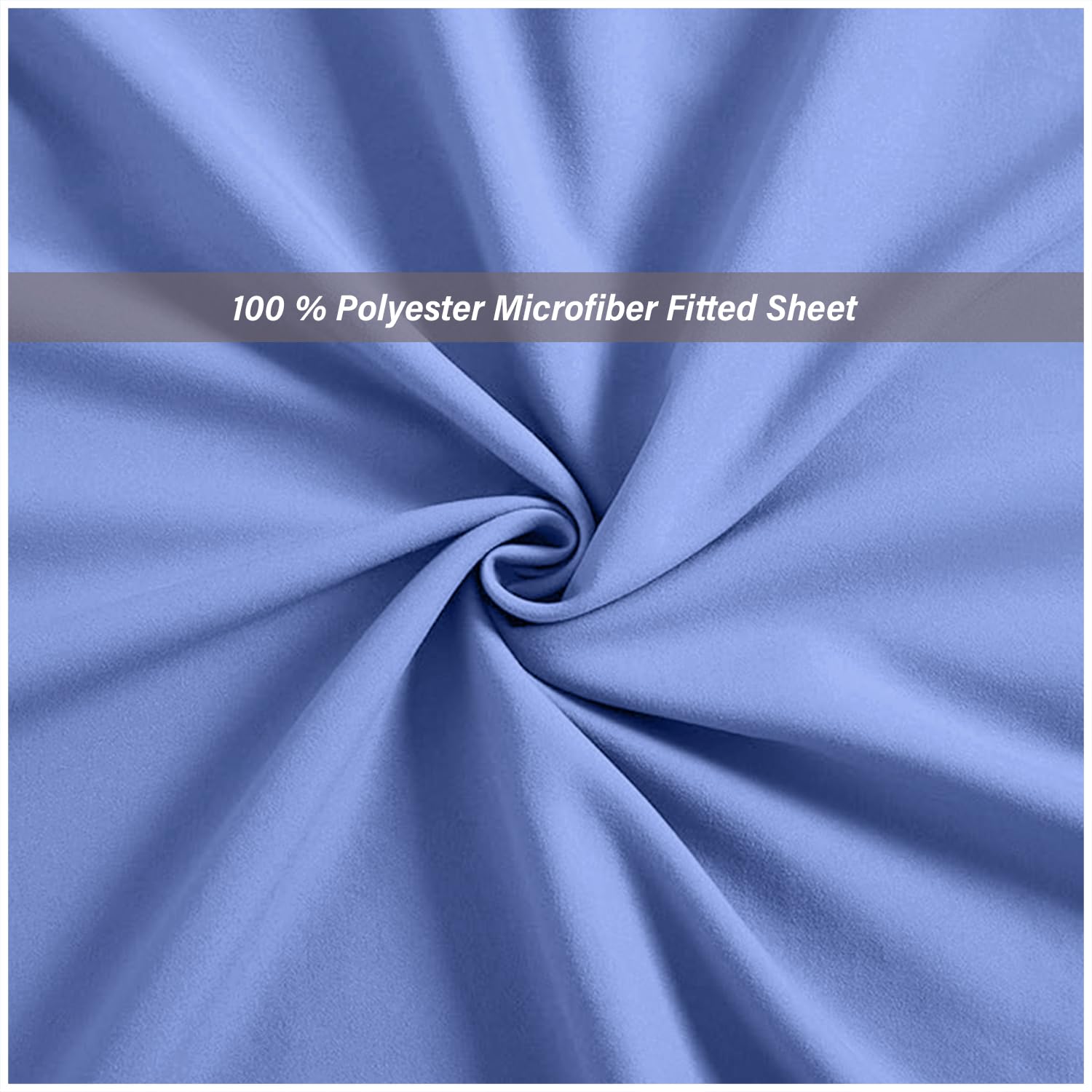 Super Dreamer Microfiber Fitted Sheet - Double (137x193 cm) | 100% Polyester | Sky Blue 3