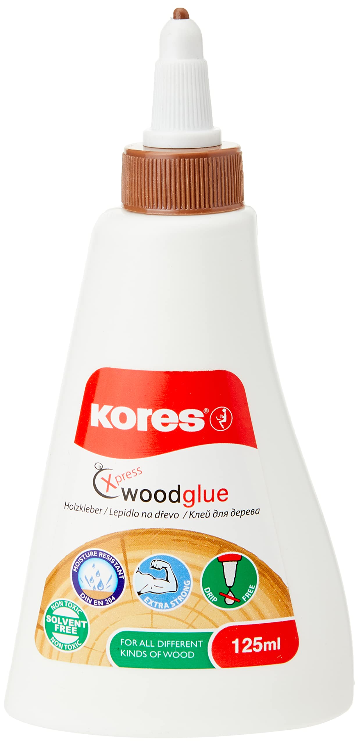Kores White Liquid Wood Glue - Strong Hold Adhesive for Crafts | 125ml Bottle 1