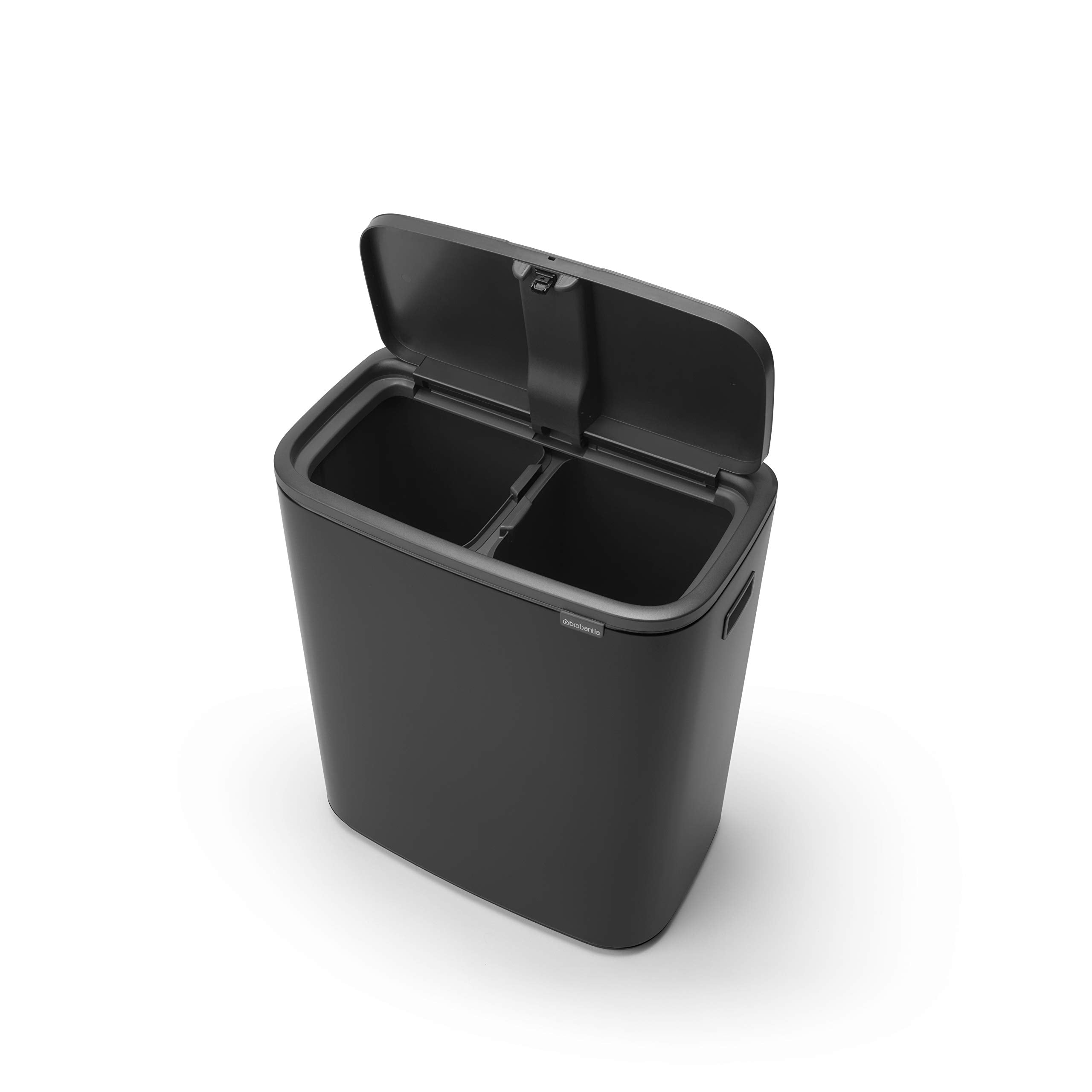 Brabantia Bo Touch Bin - 2 x 30L Inner Buckets | Matt Black | Metal 4