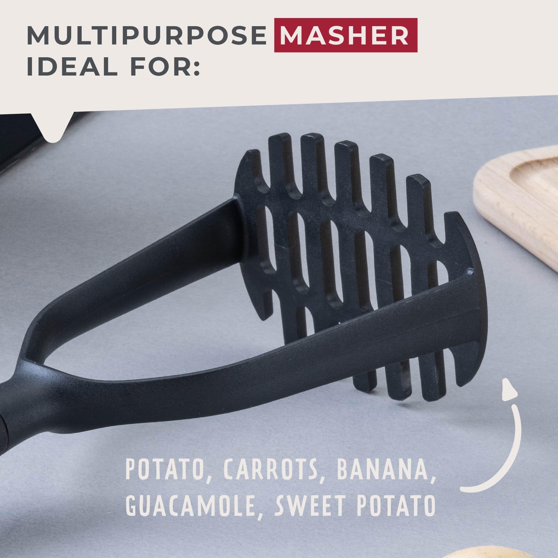 Fackelmann PRO Potato Masher - Heat-Resistant Plastic Head | Soft Touch Handle | Dishwasher Safe 4