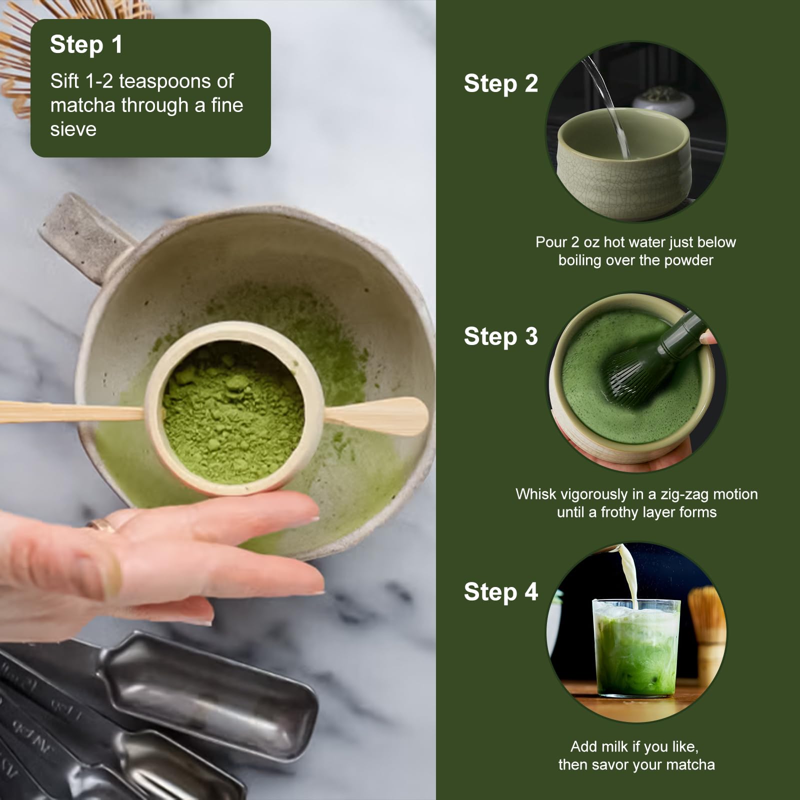 Lafefe Reusable PP Resin Matcha Whisk - Food-Grade, Heat Resistant, Dishwasher Safe | Green 5