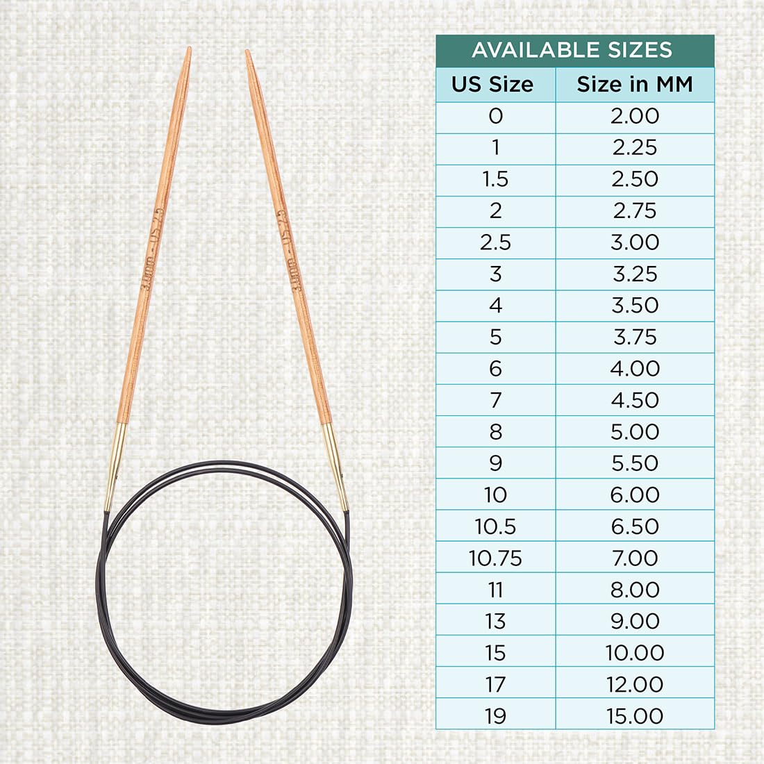 KnitPro Basix Beech Fixed Circular Needles - 3.00mm | 80cm Length | Lightweight Beech Wood 4