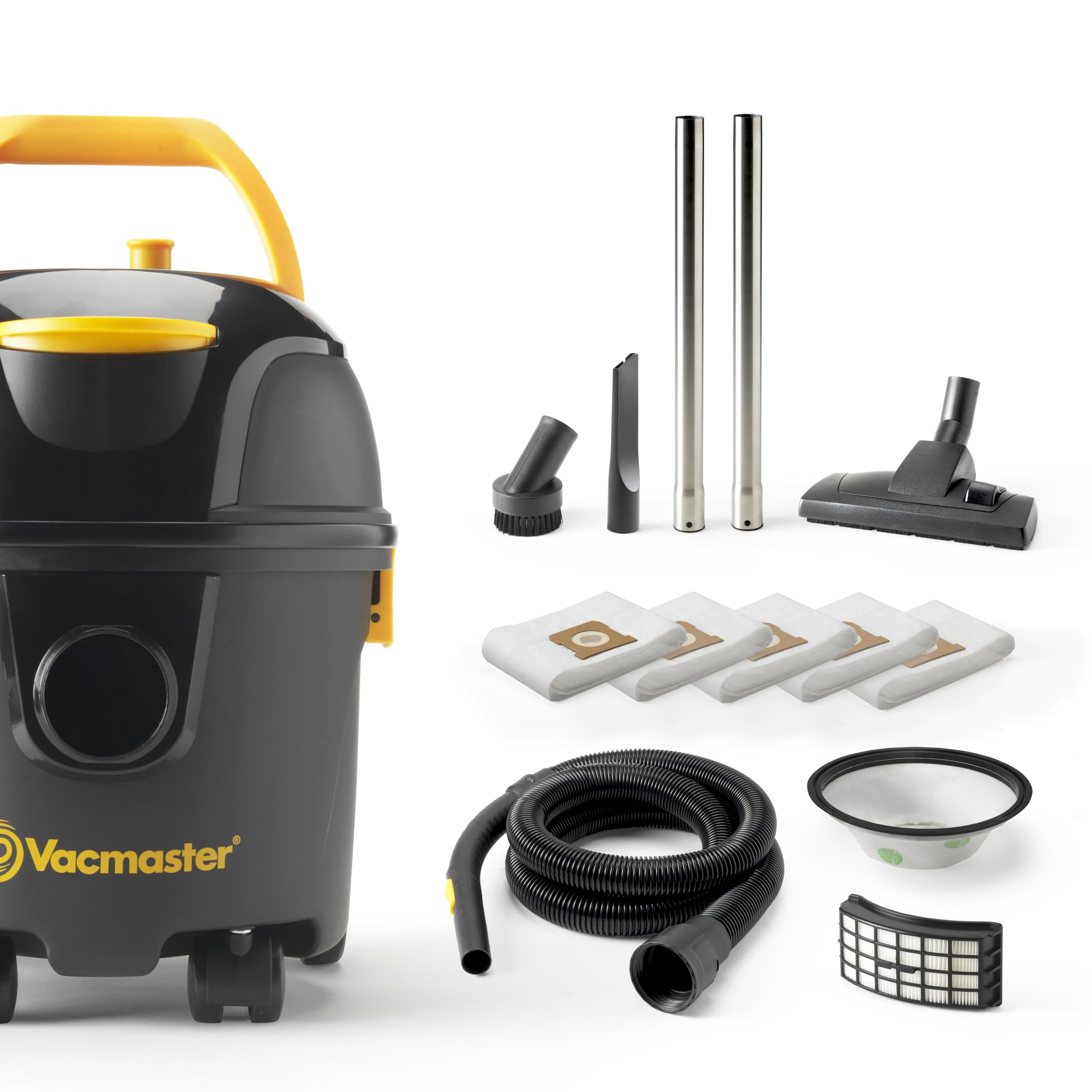 Vacmaster D8 Cylinder Vacuum Cleaner - 8L Capacity, 200 Air Watts, 26m Reach | Black 9