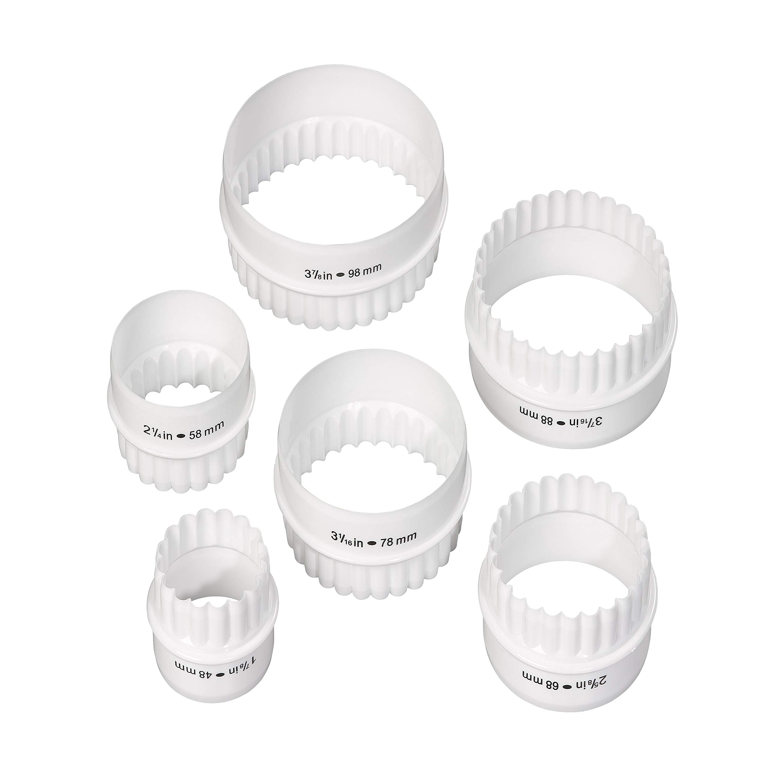 Tala Plastic Cookie Cutters Set of 6 | Reversible Smooth & Crinkle Edges | Dishwasher Safe 3