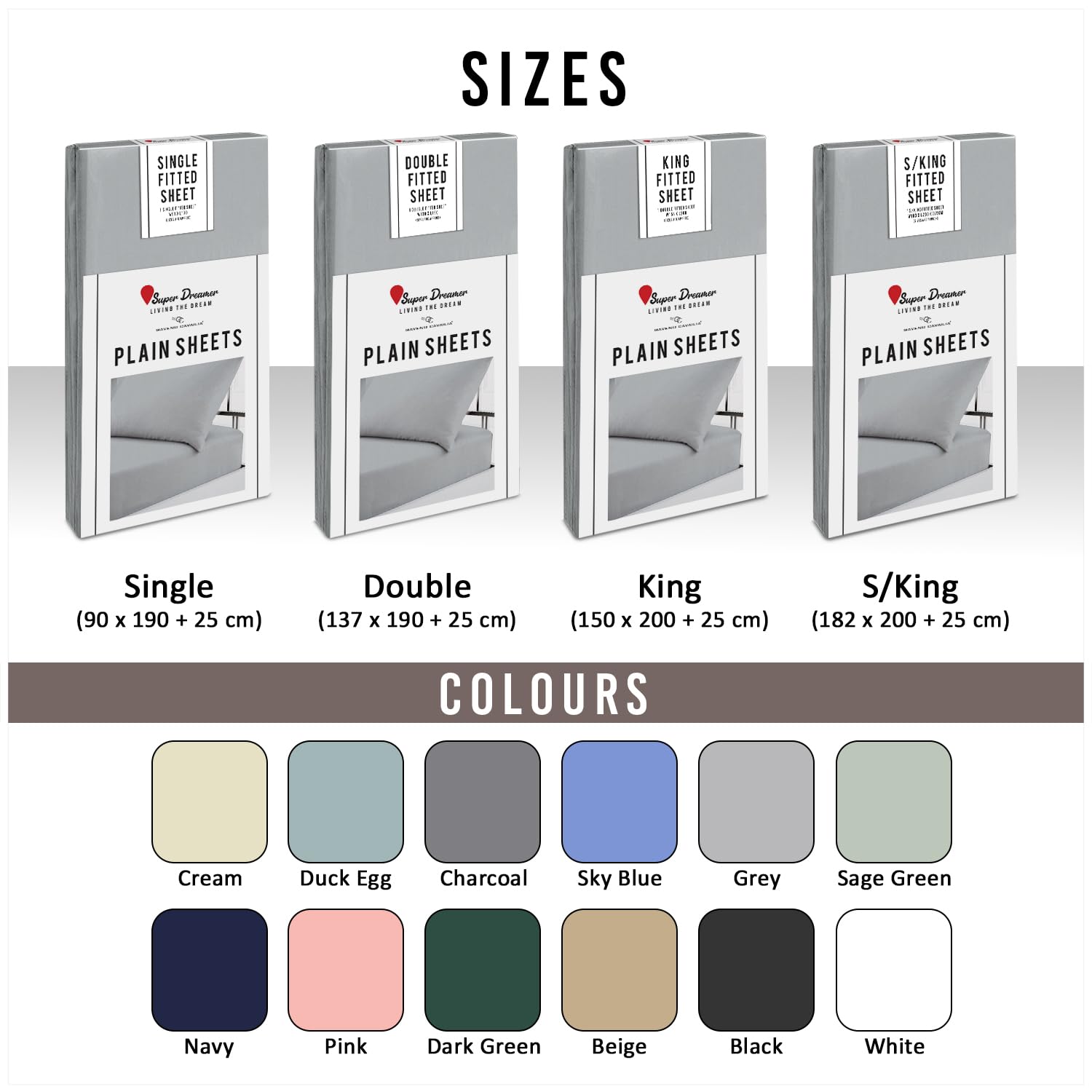 Super Dreamer 100% Polyester Fitted Sheet - Soft & Smooth | Single Bed (91 x 190cm) | Grey 6