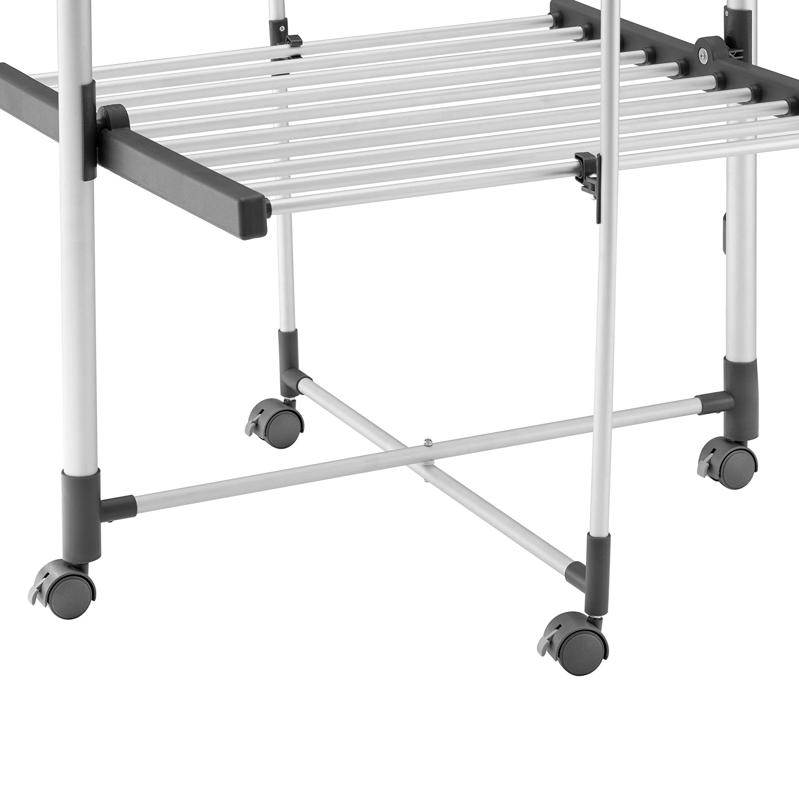 BLACK+DECKER Heated Clothes Airer 3-Tier with Cover & Wheels | 21m Drying Space | 15kg Capacity 3