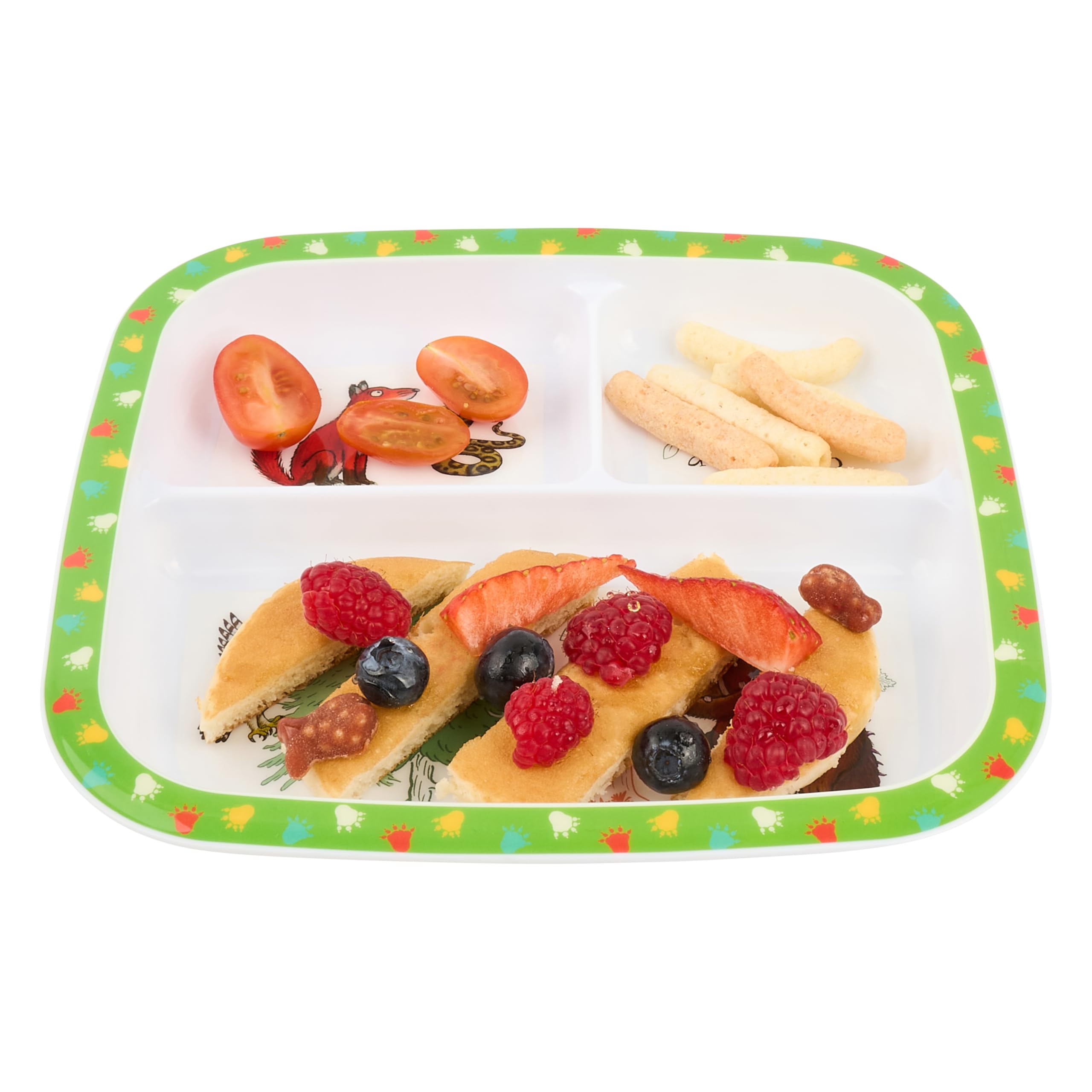 Gruffalo Children's Divided Dinner Plate - 3 Sections, BPA-Free Polypropylene, Green 8