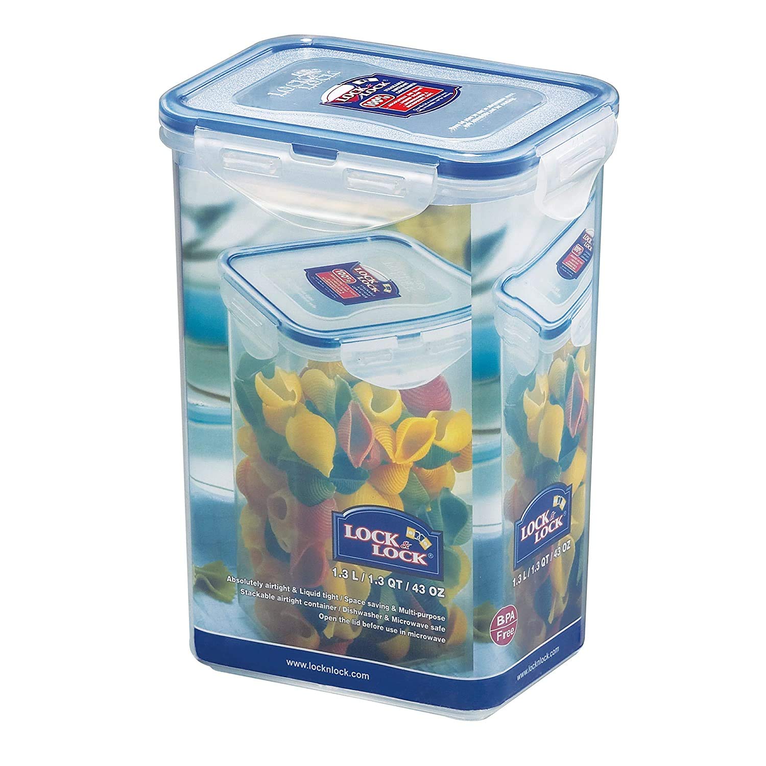 LocknLock HPL809 Rectangular Plastic Food Container - 1.3 L Capacity | Airtight & Leak Proof 6