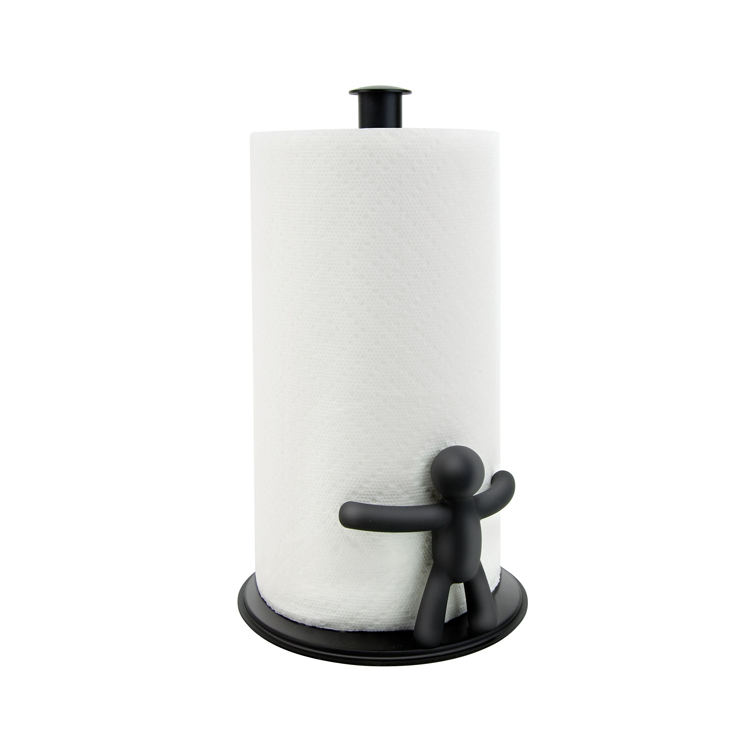 Umbra Buddy Counter Top Paper Towel Holder - Soft-Touch Polypropylene & Metal | Black 1