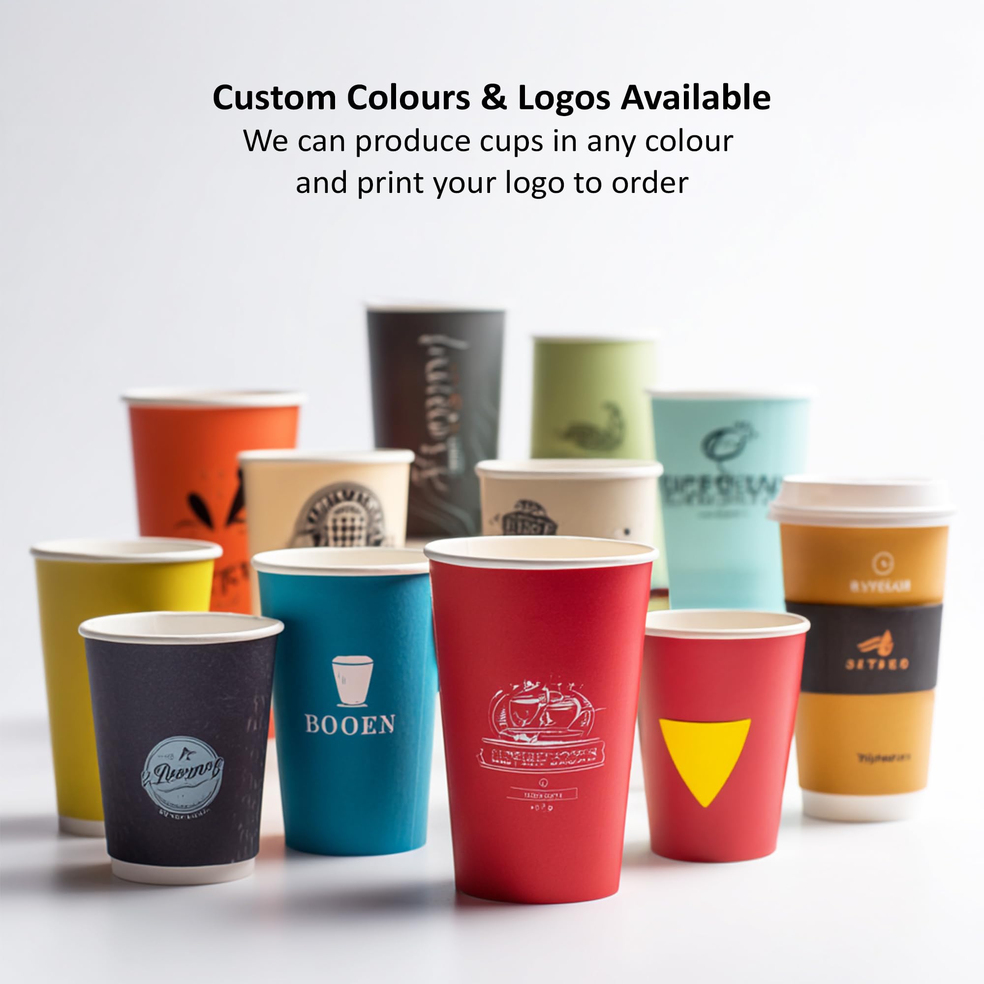 Nicoman Rainbow Paper Cups - 12oz Disposable for Hot/Cold Drinks | Pack of 40 | Made in UK 8