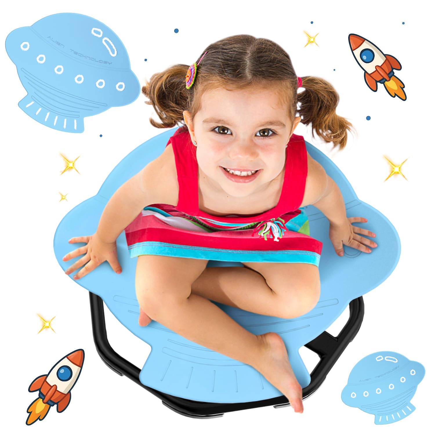 Evie Bee Sensory Spinning Desk Chair for Kids - 360° Swivel | ABS Material | Supports 100kg