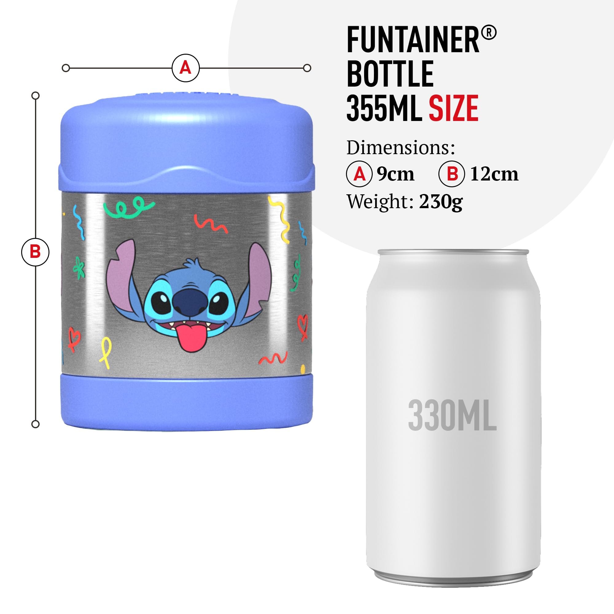 Thermos Disney's Stitch Food Flask - 290ml Insulated Stainless Steel Jar | Keeps Food Hot 5 Hrs 7