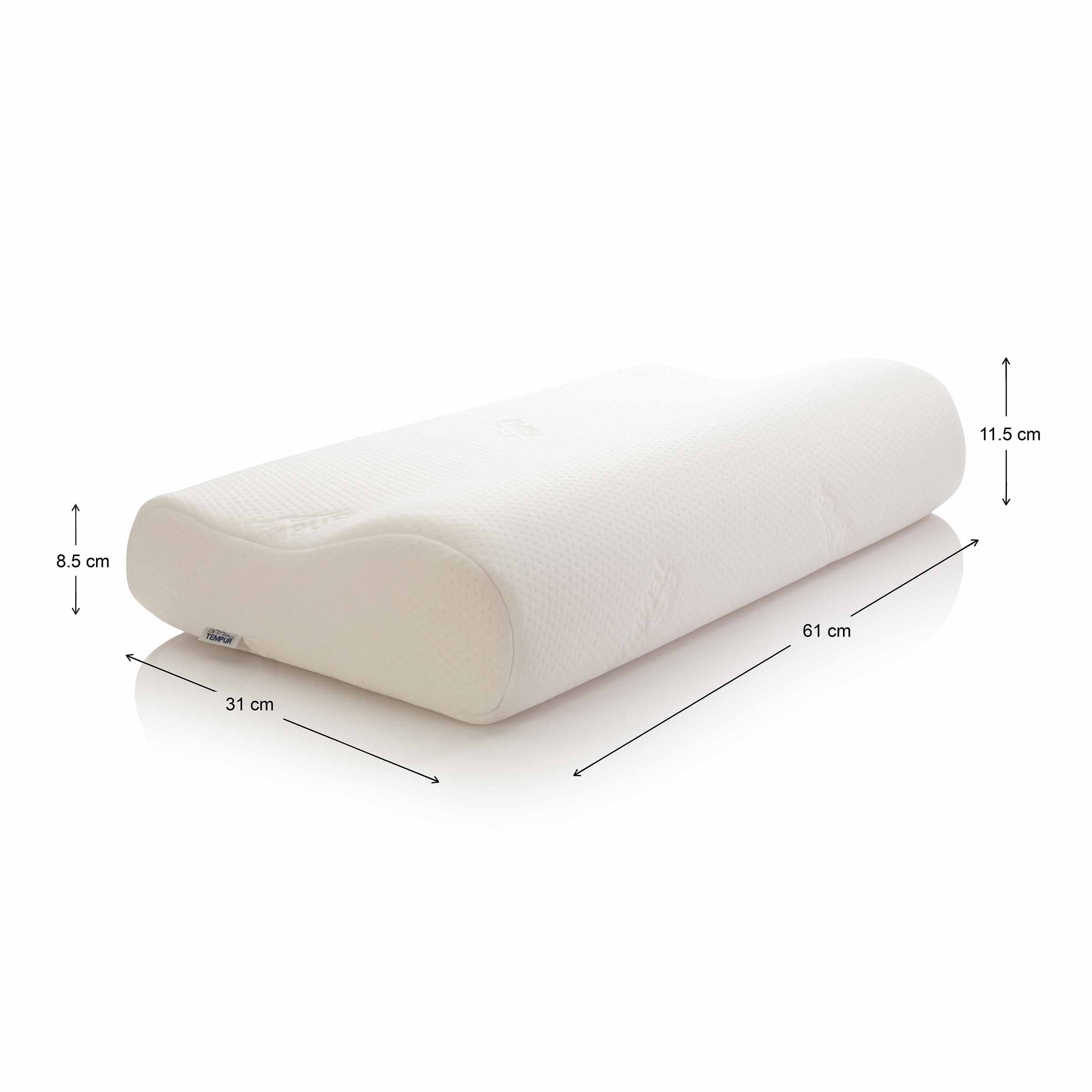 TEMPUR Original Ergonomic Pillow - Memory Foam Neck Support for Side/Back Sleepers | Size L (61x31x11.5cm)