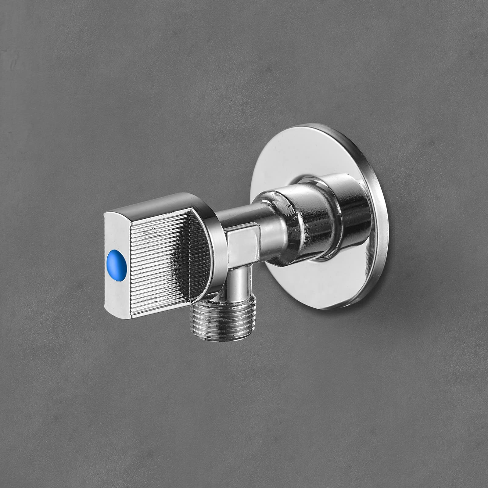 Ibergrif M22008 Angled Water Valve - Wall Mounted Isolation Tap, G1/2', Chrome Brass, Set of Two 5