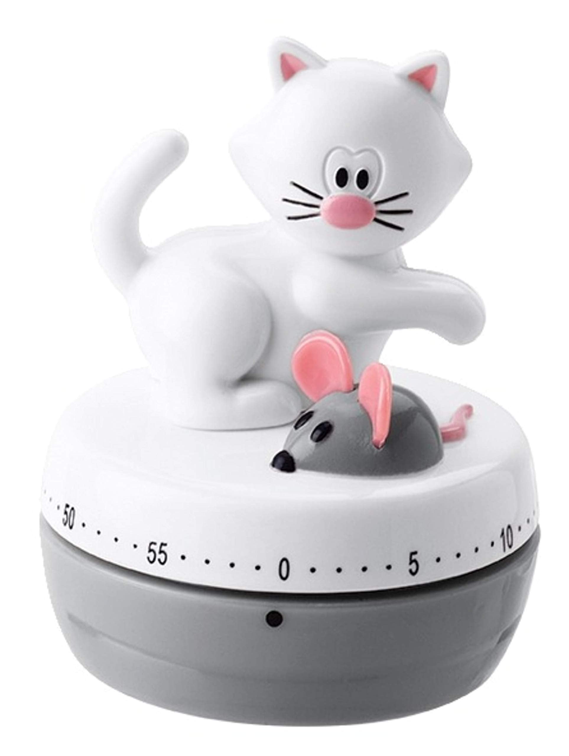 Joie Meow Kitchen Timer - 60-Minute Mechanical Countdown | BPA-Free Plastic | Multicolor