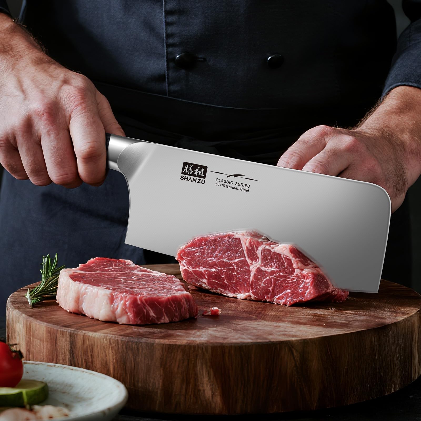 SHAN ZU Santoku Knife - 7 Inch High-Carbon German Stainless Steel Blade | Pakkawood Handle 6