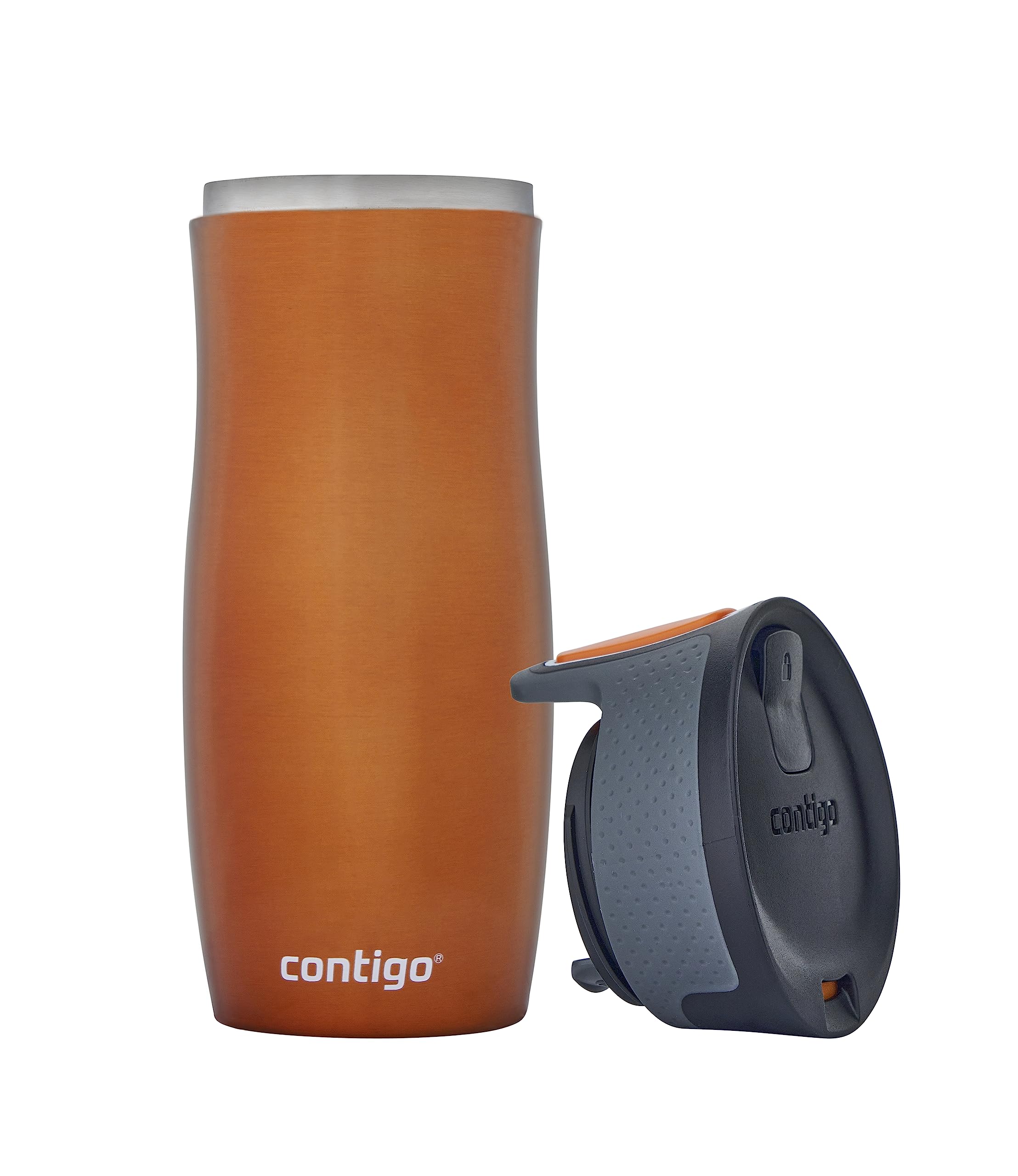 Contigo West Loop Autoseal Travel Mug - 470 ml Stainless Steel Thermal, Leakproof, Tangerine 9