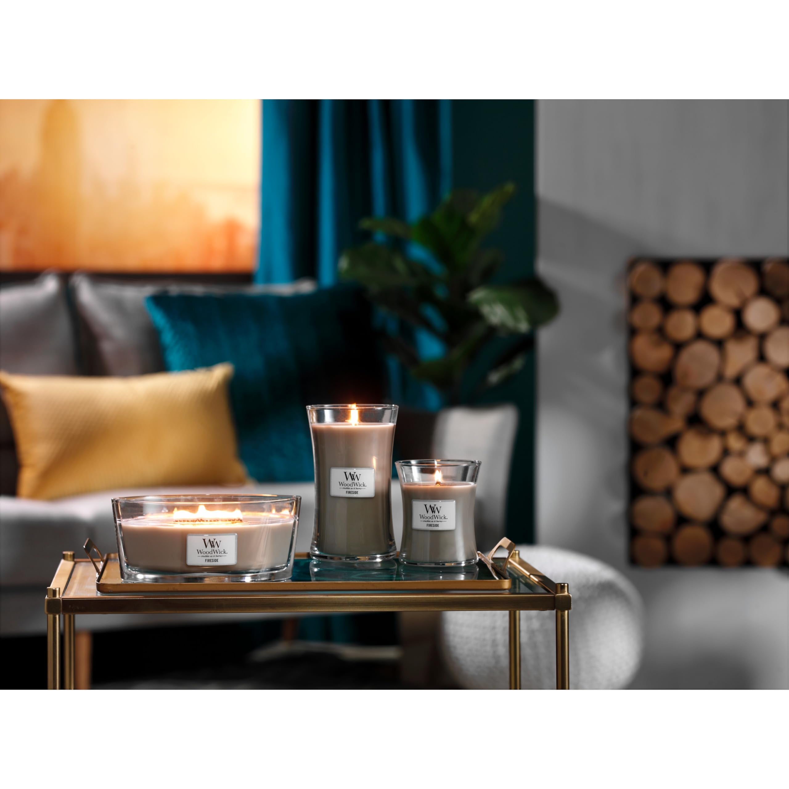Woodwick Fireside Scented Candle - Ellipse Shape | 454g | Up to 50 Hours Burn Time 7