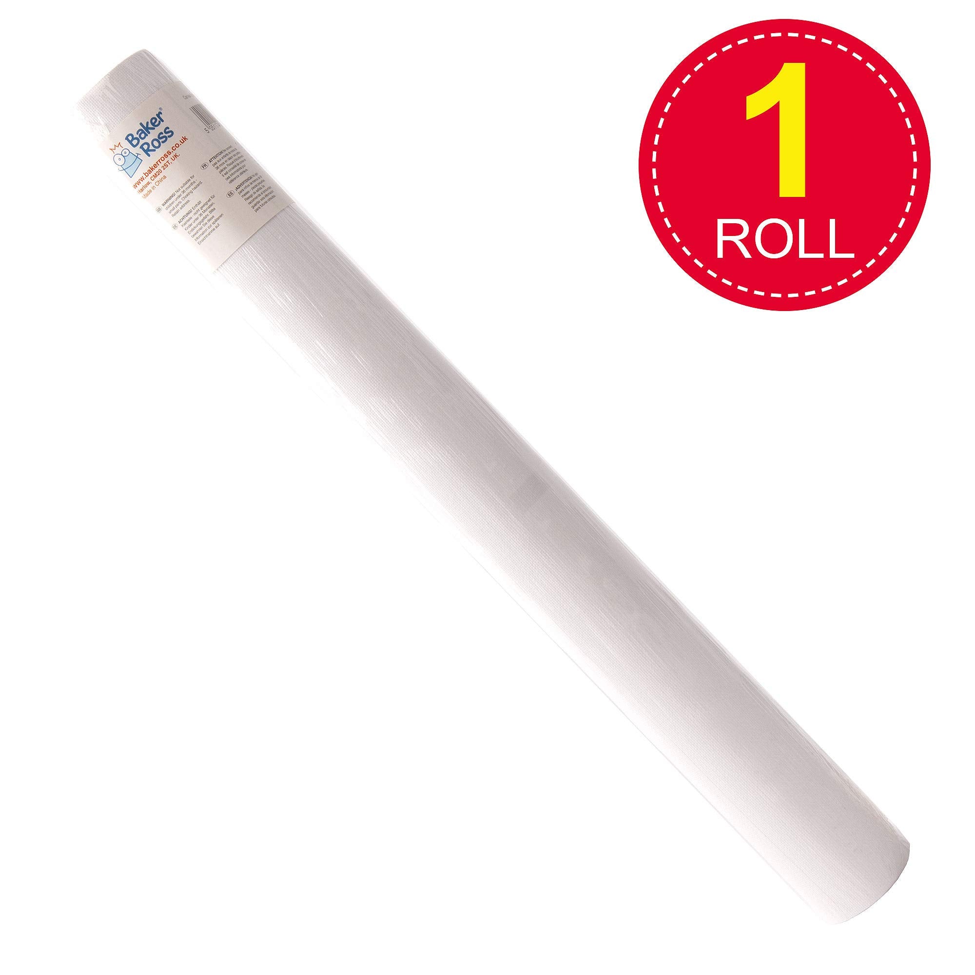 Baker Ross AR498 Blank Canvas Roll for Painting | 200cm x 40cm | White Canvas for Oil, Acrylic, Watercolour 2