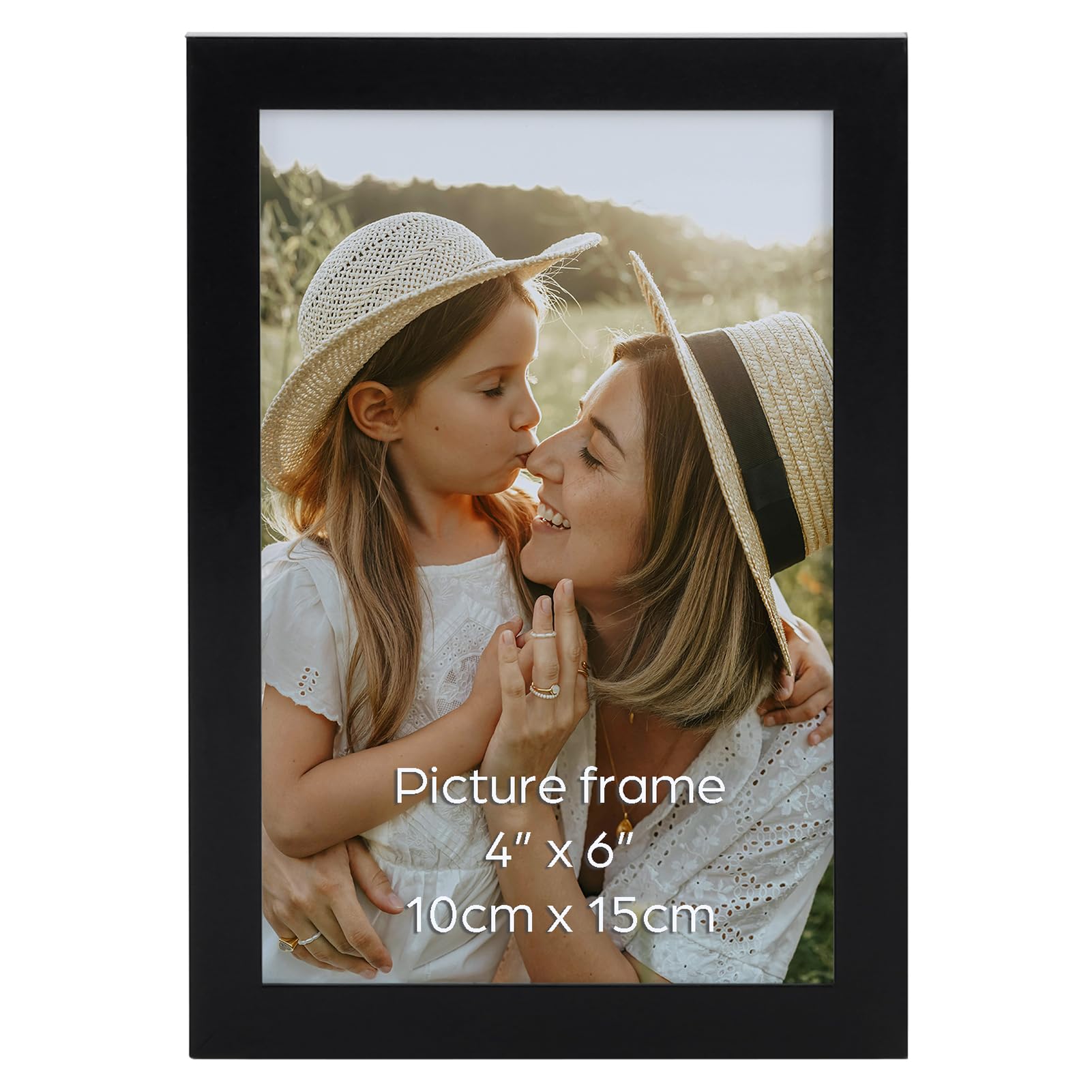 Ditwis 6x4 Inch Black Photo Frame - Lightweight PVC/PS Construction for Wall or Tabletop Display 1