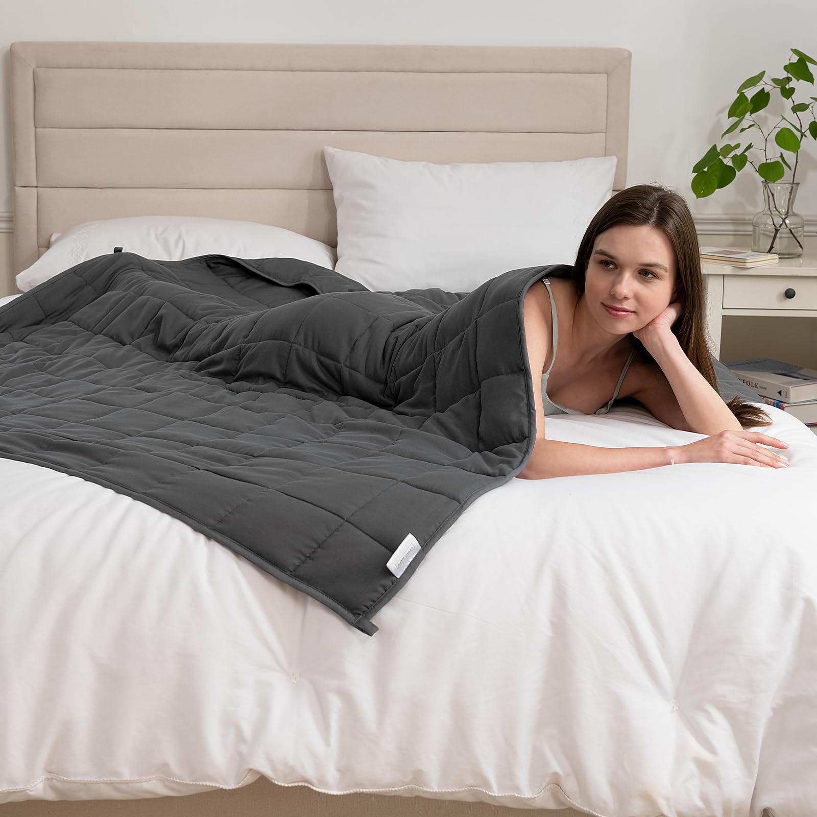 Good Nite Weighted Blanket for Stress Relief - 8 kg, 150 x 200 cm, Grey 4