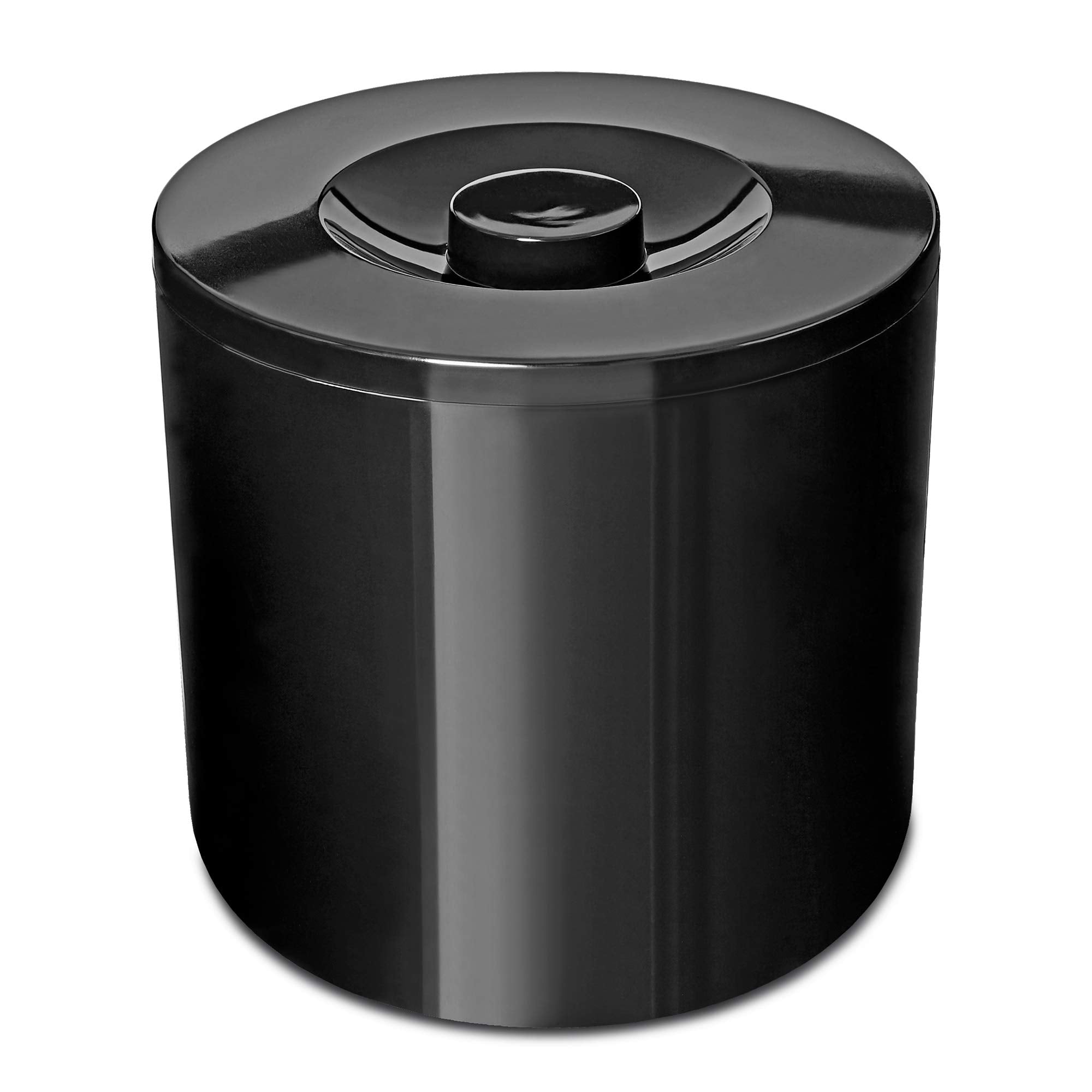 bar@drinkstuff Round Insulated Ice Bucket - 4L Capacity | Black Plastic | Double Walled 3