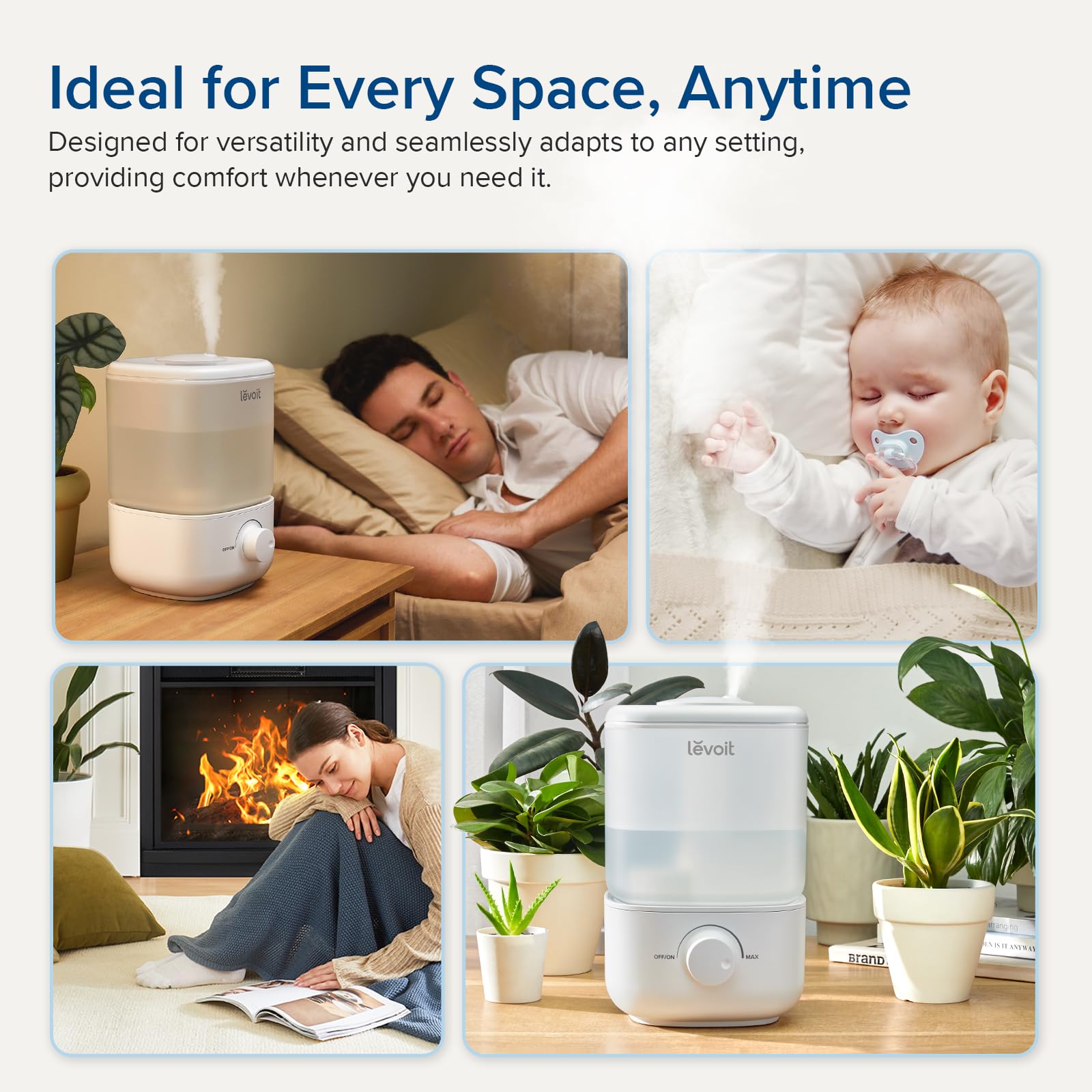 Levoit Classic 160 Cool Mist Humidifier - Ultra-Quiet 23dB | 2.5L Capacity | Easy Top-Fill 4